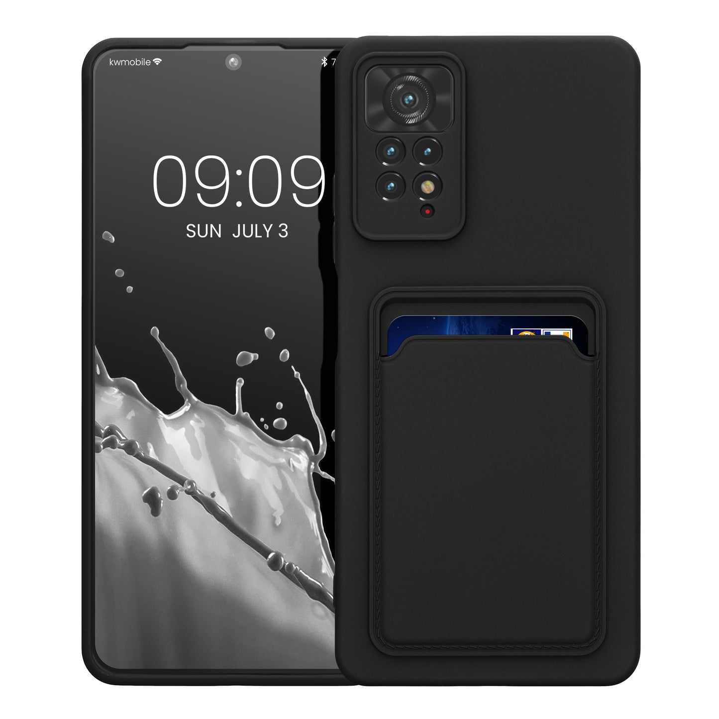 kwmobile Handyhülle kompatibel mit Xiaomi Redmi Note 11 Pro / Note 11 Pro (5G) / Note 12 Pro (4G) Hülle - Handy Cover mit Fach für Karten