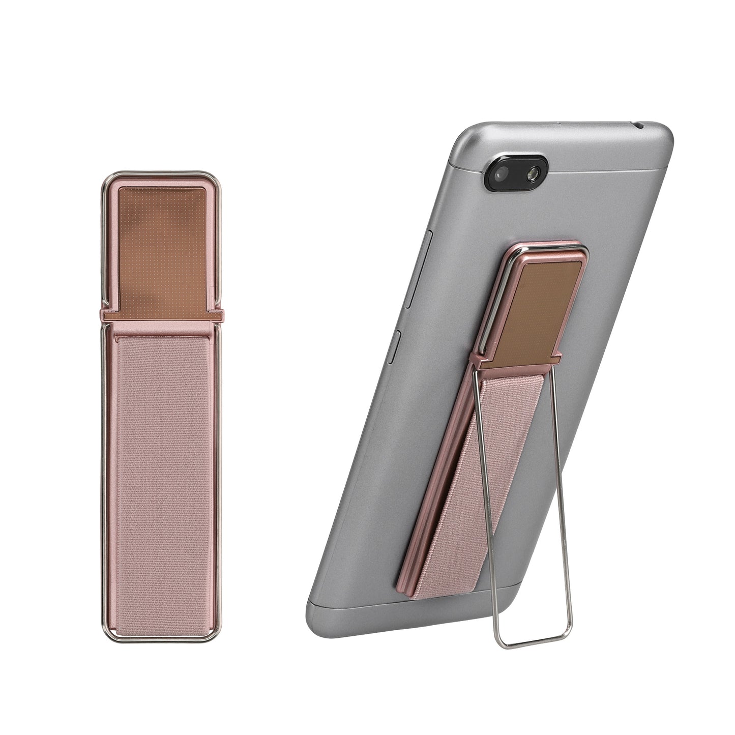kwmobile Smartphone Fingerhalter mit Standfunktion - Handy Halter Griff Halterung selbstklebend - kompatibel mit magnetischen Autohalterungen - für alle Handy Modelle