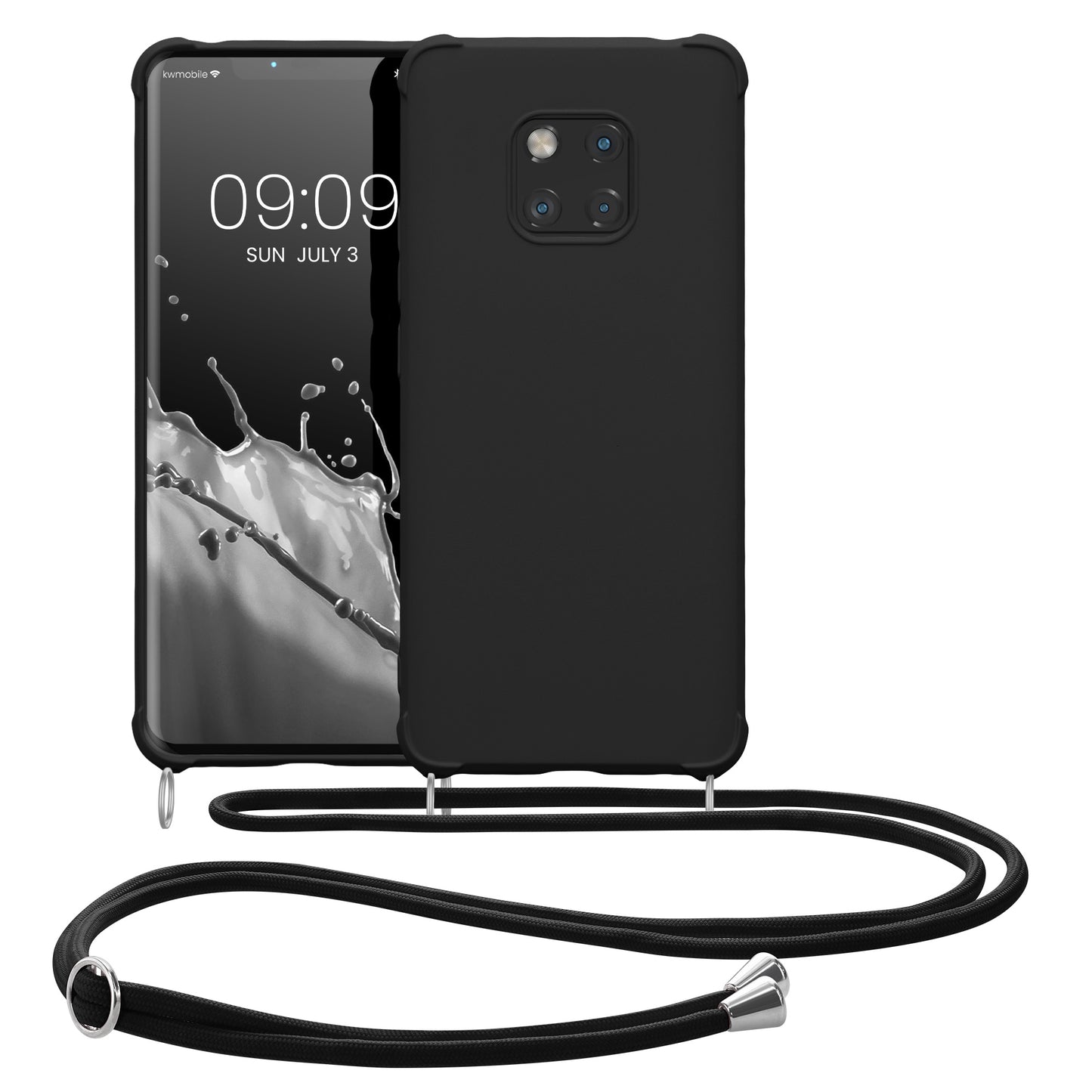 kwmobile Necklace Case kompatibel mit Huawei Mate 20 Pro Hülle - Cover mit Kordel zum Umhängen - Silikon Schutzhülle