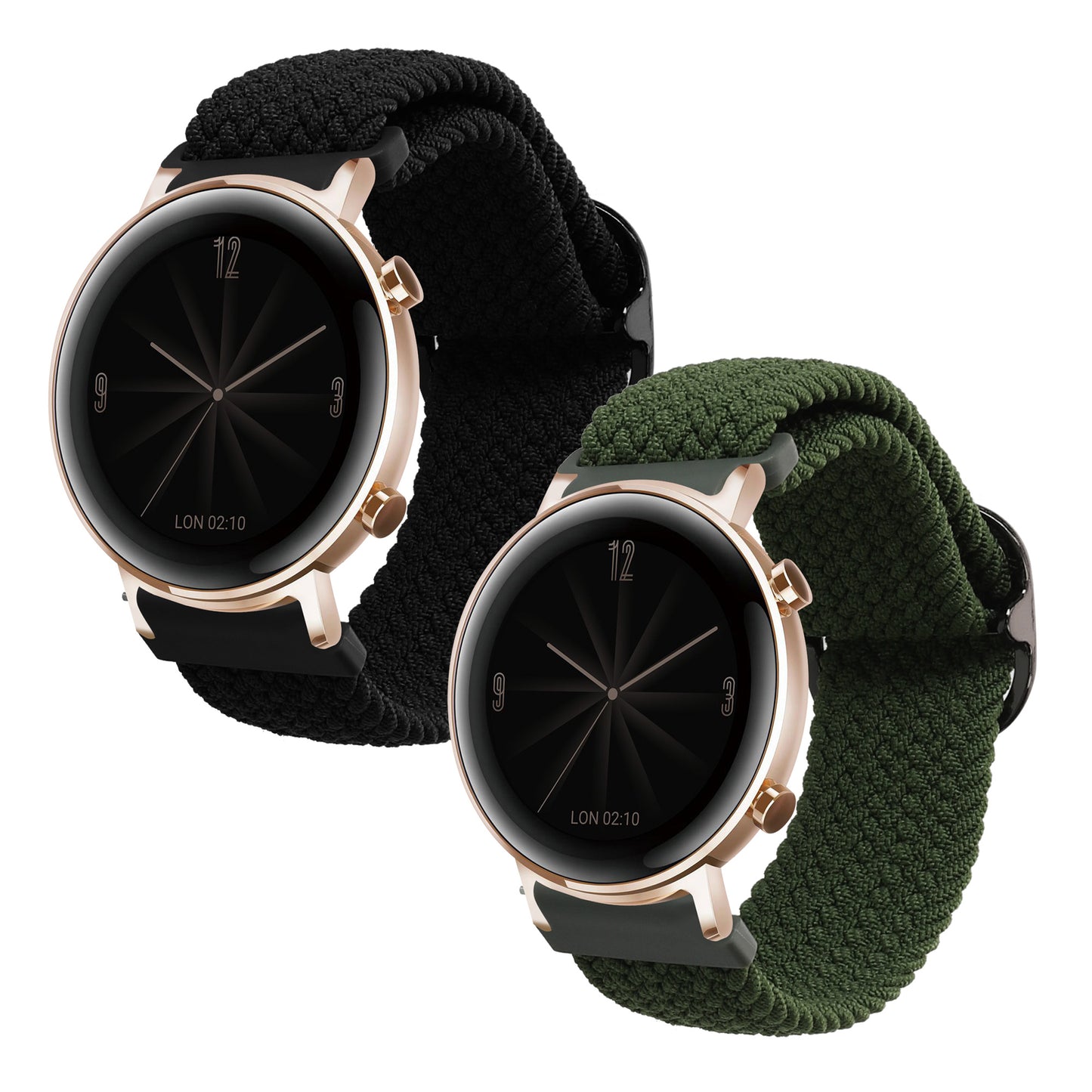 kwmobile Armband kompatibel mit Huawei Watch GT3 (42mm) / Watch GT2 (42mm) / Watch 2 - Fitnesstracker Sportarmband Band - Innenmaße von 19 - 20 cm
