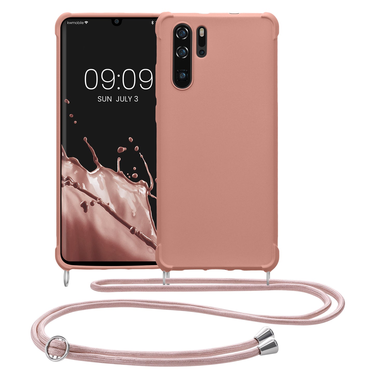 kwmobile Necklace Case kompatibel mit Huawei P30 Pro Hülle - Cover mit Kordel zum Umhängen - Silikon Schutzhülle