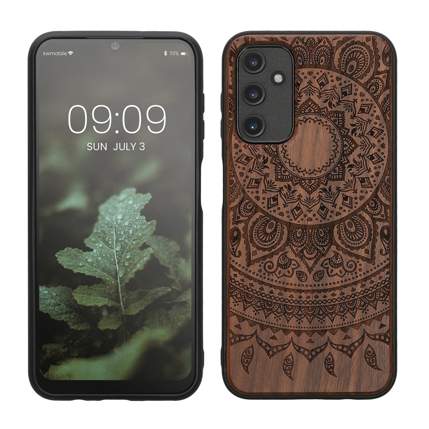 kwmobile Hülle kompatibel mit Samsung Galaxy A14 5G Handy Cover TPU Handyhülle Kompass Vintage