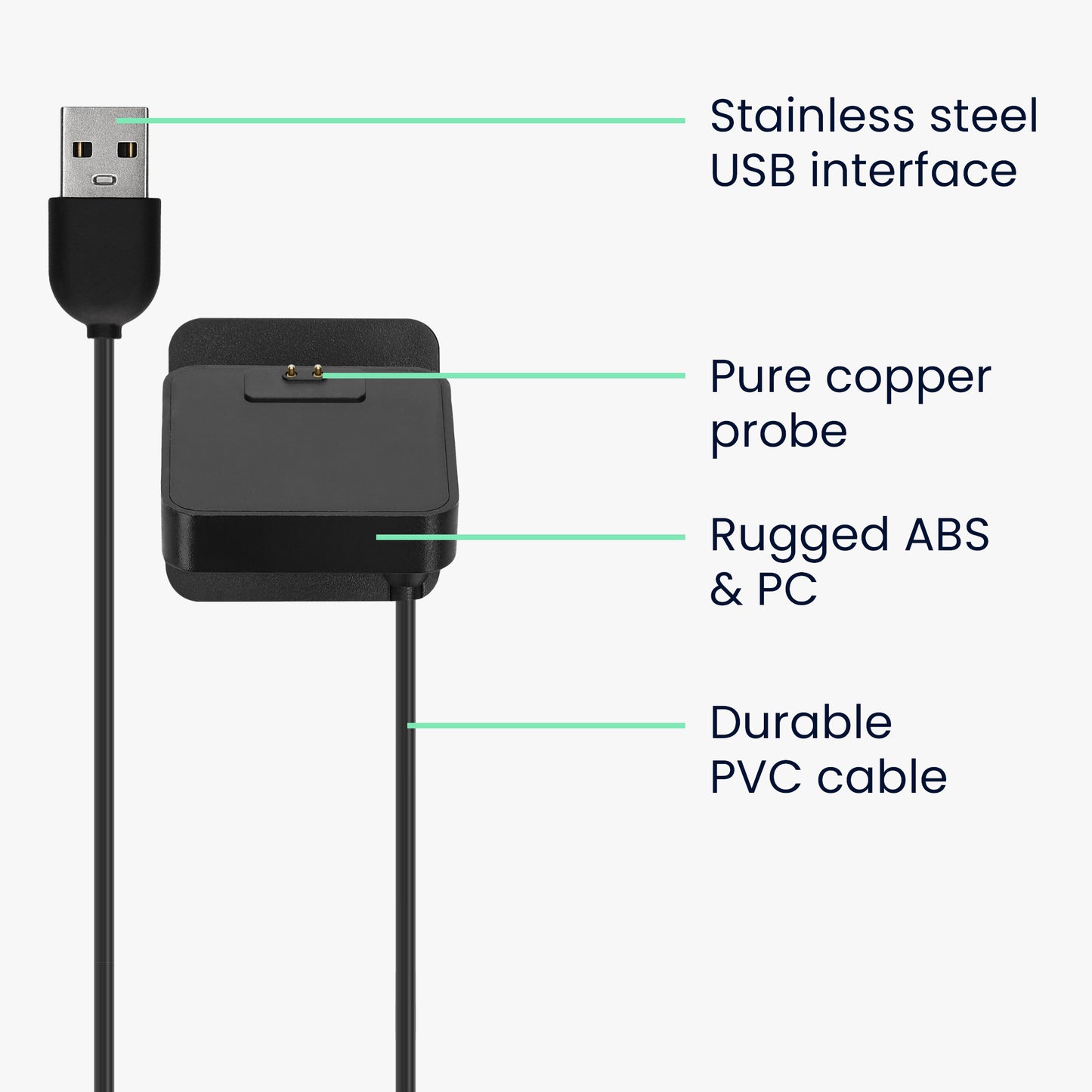kwmobile USB Ladegerät kompatibel mit Xiaomi Redmi Band 2 USB Kabel Charger Stand Smart Watch Ladestation Docking Station Ladekabel mit Standfunktion