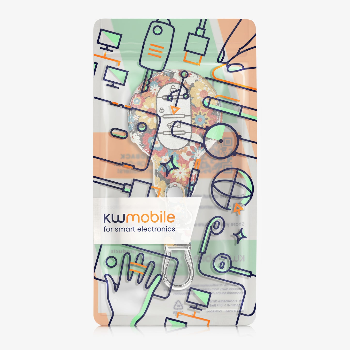 kwmobile Autoschlüssel Hülle kompatibel mit Mini 3-Tasten Smart Key Autoschlüssel