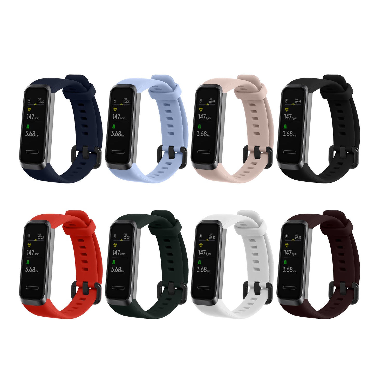kwmobile Sportarmband kompatibel mit Huawei Band 4 Armband Großes Set Smartwatch Armband