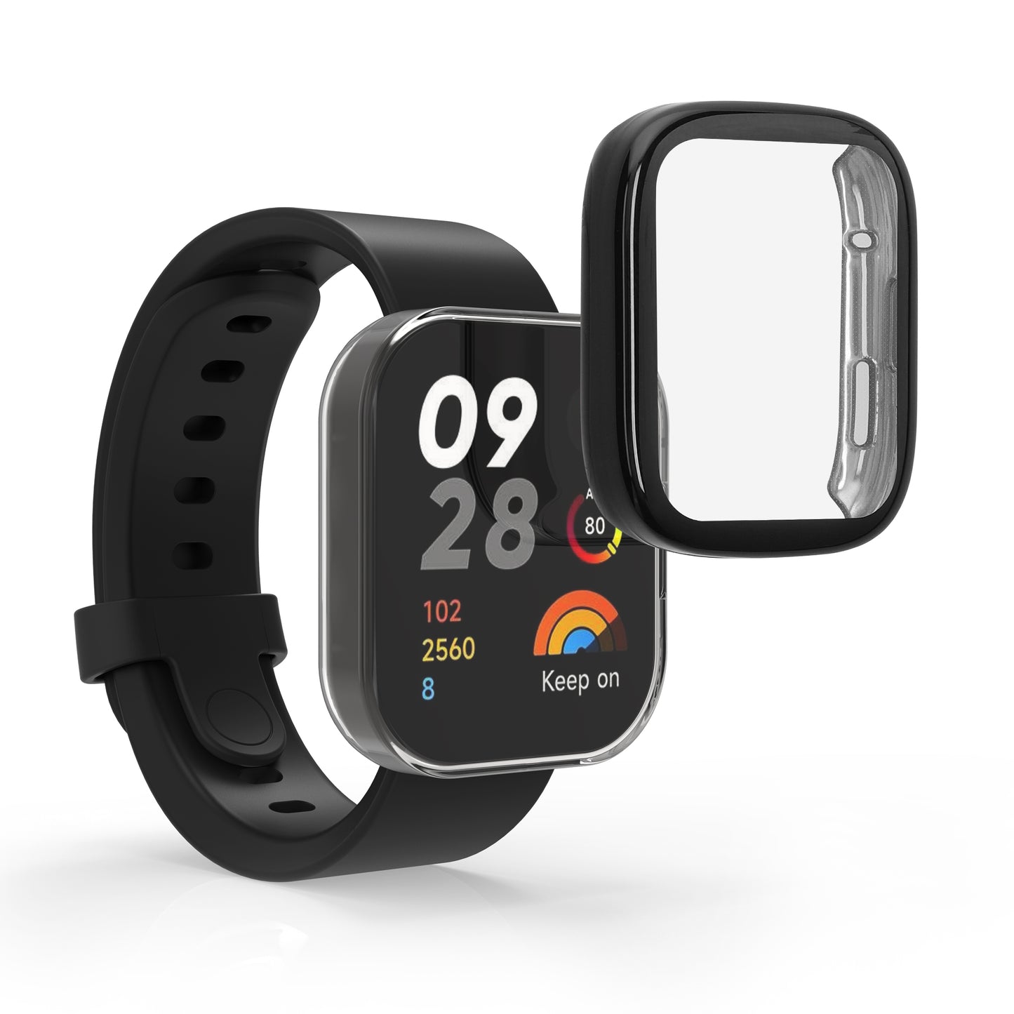 kwmobile Fullbody Display Cover Set für Xiaomi Redmi Mi Watch Lite 3 / Redmi Watch 3 Schutzhülle