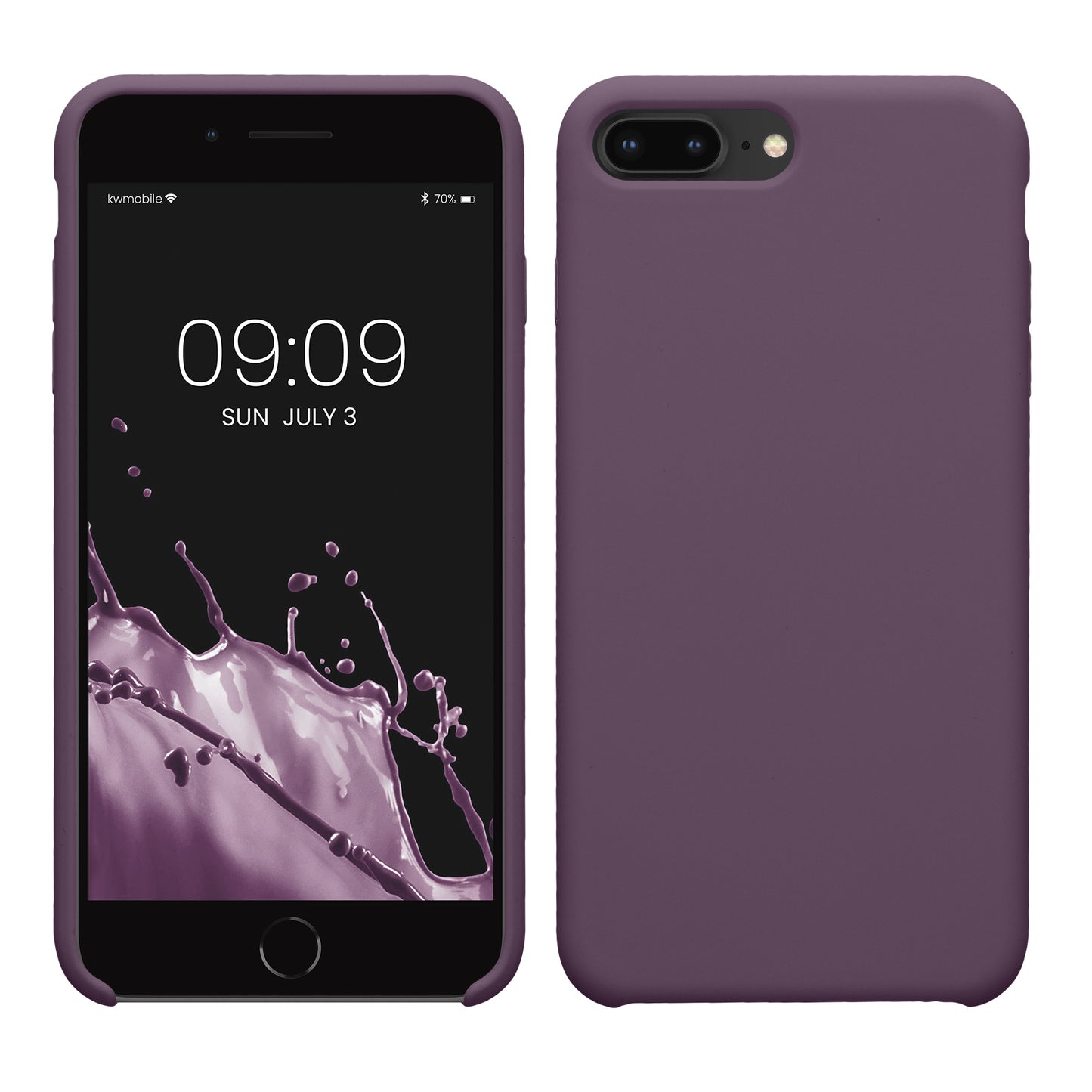 kwmobile Handyhülle für Apple iPhone 7 Plus / iPhone 8 Plus Hülle - Case Silikon - Kabelloses Laden - Schutzhülle Cover