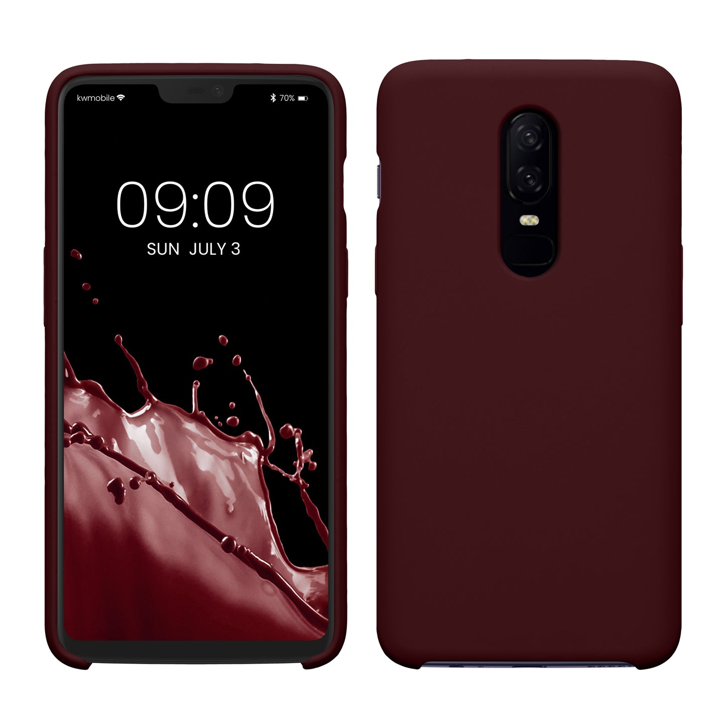 kwmobile Handyhülle für OnePlus 6 Hülle - Case Silikon - Kabelloses Laden - Schutzhülle Cover