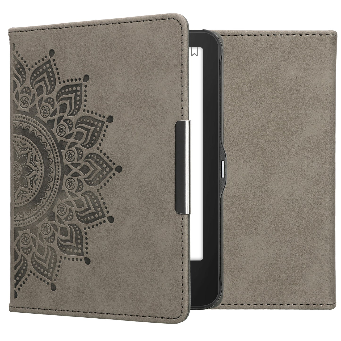 kwmobile Schutzhülle für Tolino Vision 1 / 2 / 3 / 4 HD Hülle - eReader Case aus Kunstleder mit Auto Sleep Funktion - Kompass Vintage