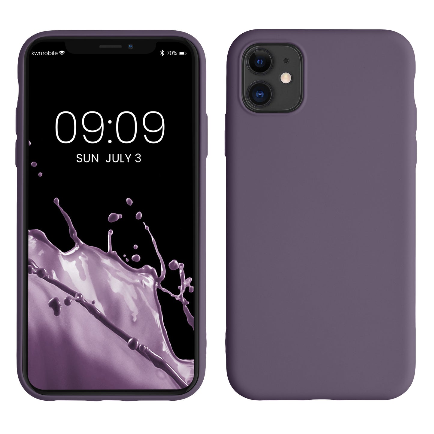 kwmobile Hülle kompatibel mit Apple iPhone 11 Hülle - gummierte Silikon Handyhülle - Schutzhülle für kabelloses Laden - Case