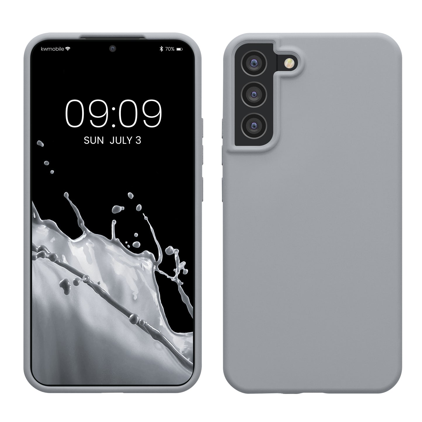 kwmobile Handyhülle für Samsung Galaxy S22 Plus Hülle - Case Silikon - Kabelloses Laden - Schutzhülle Cover