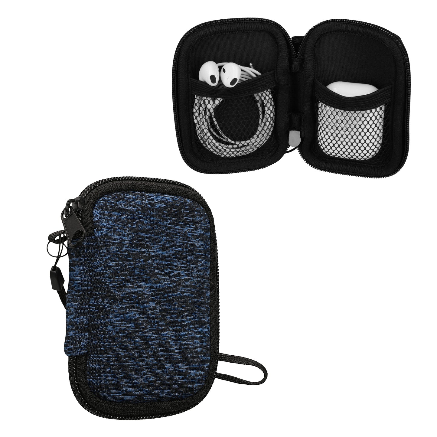 kwmobile In-Ear Kopfhörer Tasche kompatibel mit in-ear Headphones - Hülle Cover Case - 6 x 9 cm Innenmaße - Etui