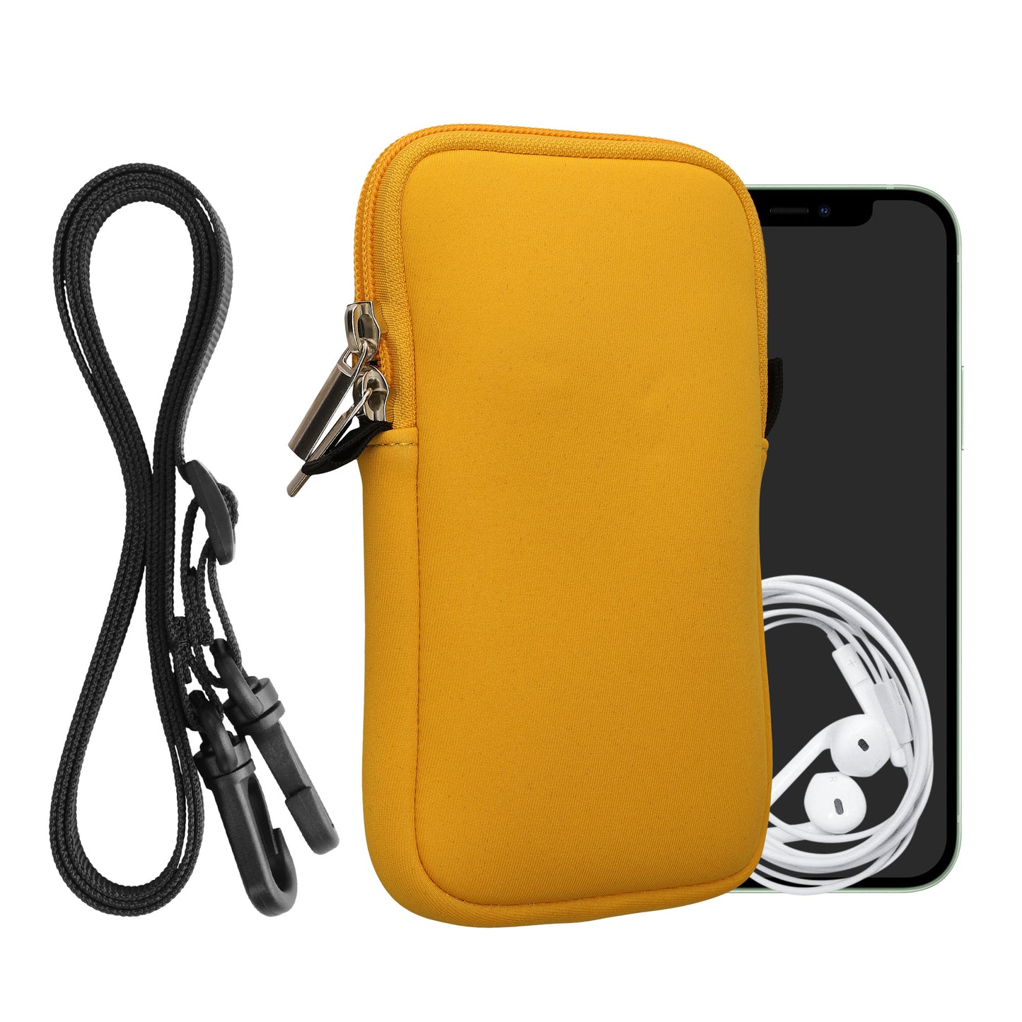 kwmobile Handytasche für Smartphones - Handy Tasche mit Handykette 15,2 x 8,3 cm Innenmaße