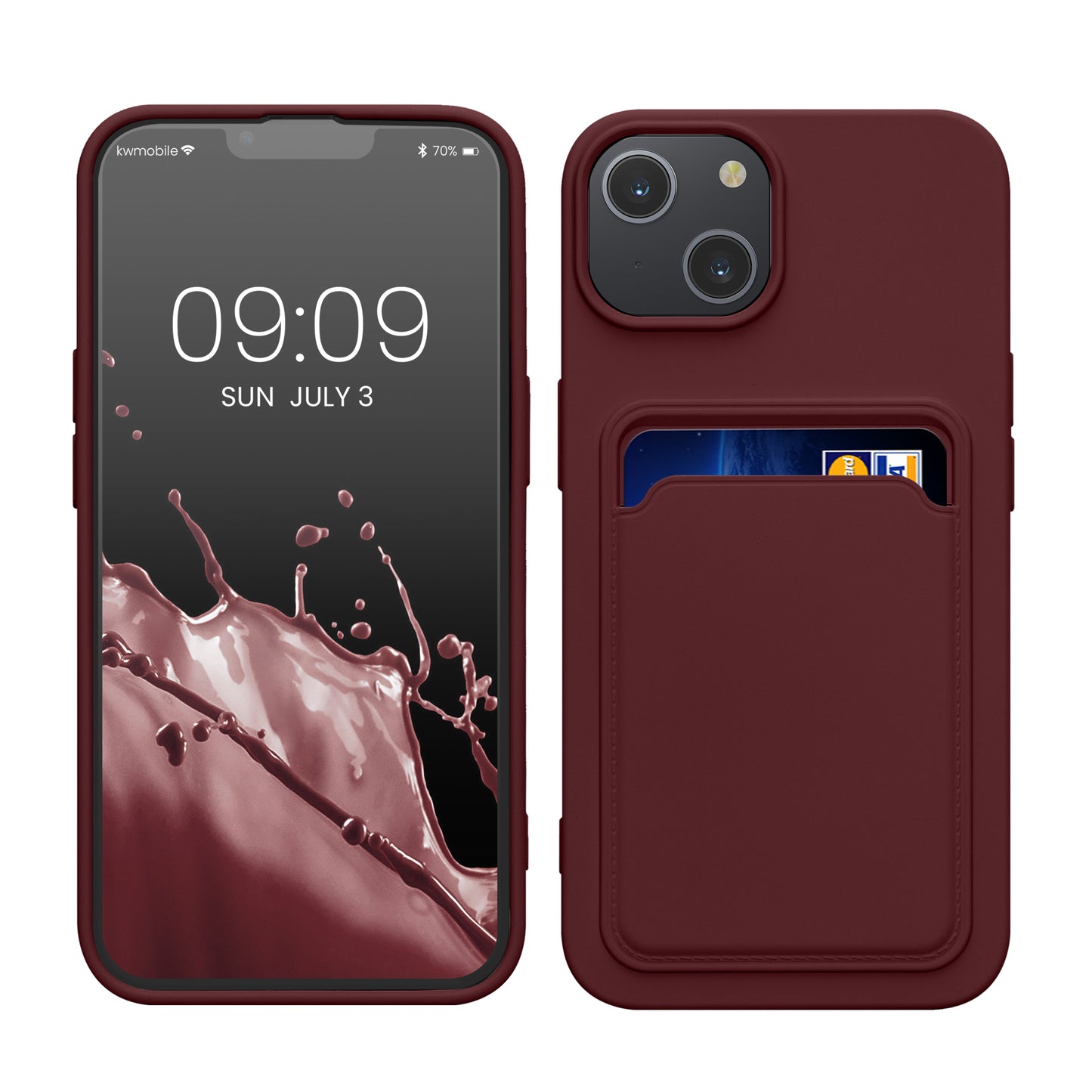 kwmobile Handyhülle kompatibel mit Apple iPhone 14 Hülle - Handy Cover mit Fach für Karten