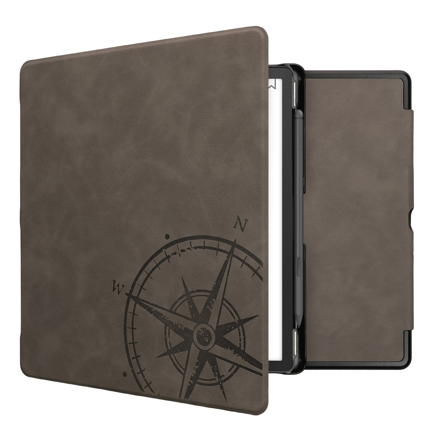 kwmobile Schutzhülle für Amazon Kindle Scribe (2022/2024) Hülle - eReader Case aus Kunstleder mit Auto Sleep Funktion - Aufgehende Sonne