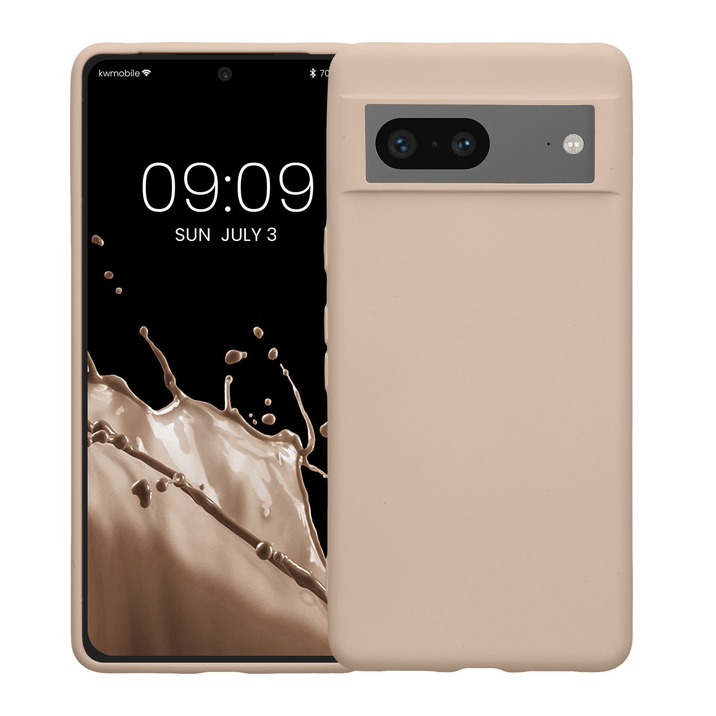kwmobile Hülle kompatibel mit Google Pixel 7 Hülle gummierte Silikon Handyhülle Schutzhülle für kabelloses Laden Case