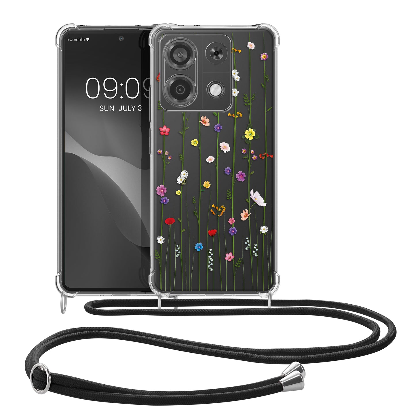kwmobile Necklace Case kompatibel mit Xiaomi Redmi Note 13 Pro 5G / Poco X6 5G Hülle Silikon Cover