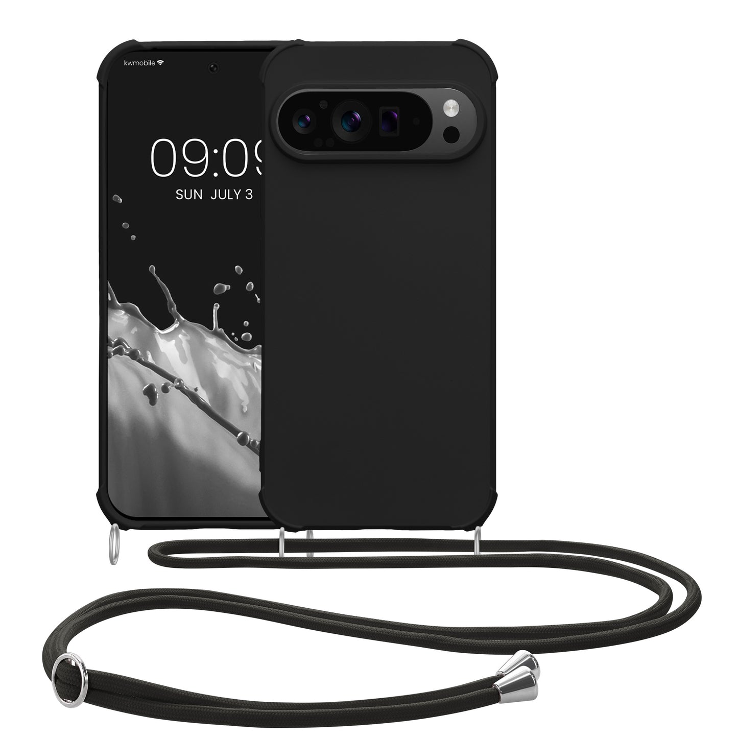 kwmobile Necklace Case kompatibel mit Google Pixel 9 Pro XL Hülle - Cover mit Kordel zum Umhängen - Silikon Schutzhülle