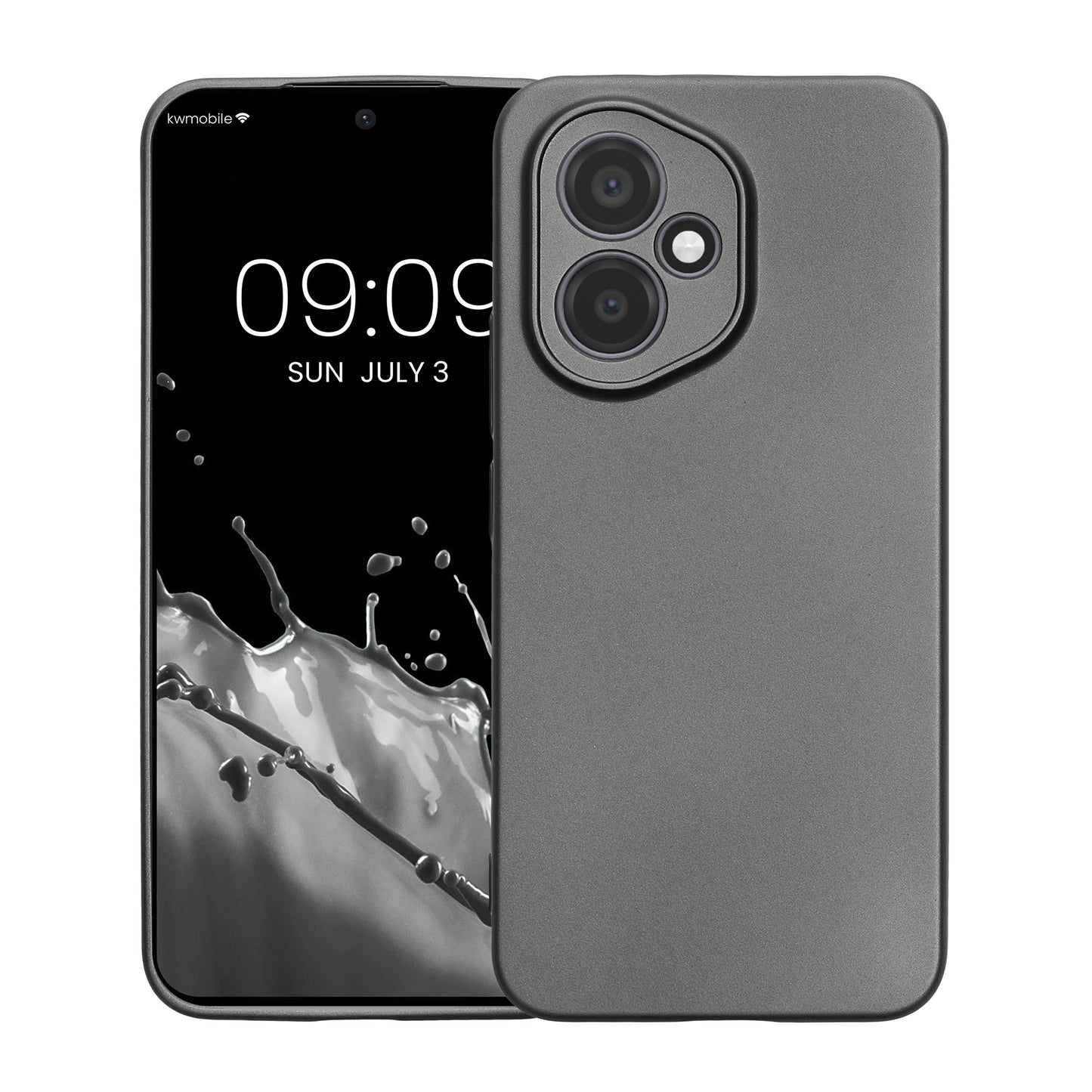 kwmobile Handyhülle kompatibel mit HONOR Hülle - weiche Silikon Case metallisch schimmernd in