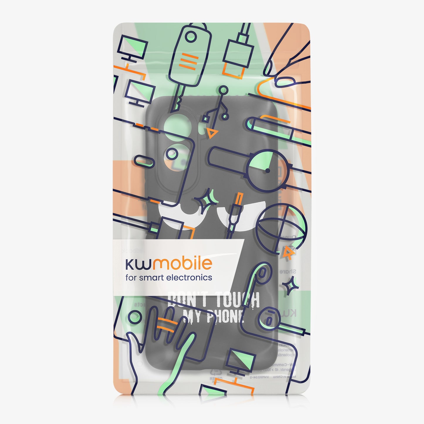 kwmobile Hülle kompatibel mit Xiaomi Poco M7 4G - Handyhülle Silikon Case - Don't touch my Phone