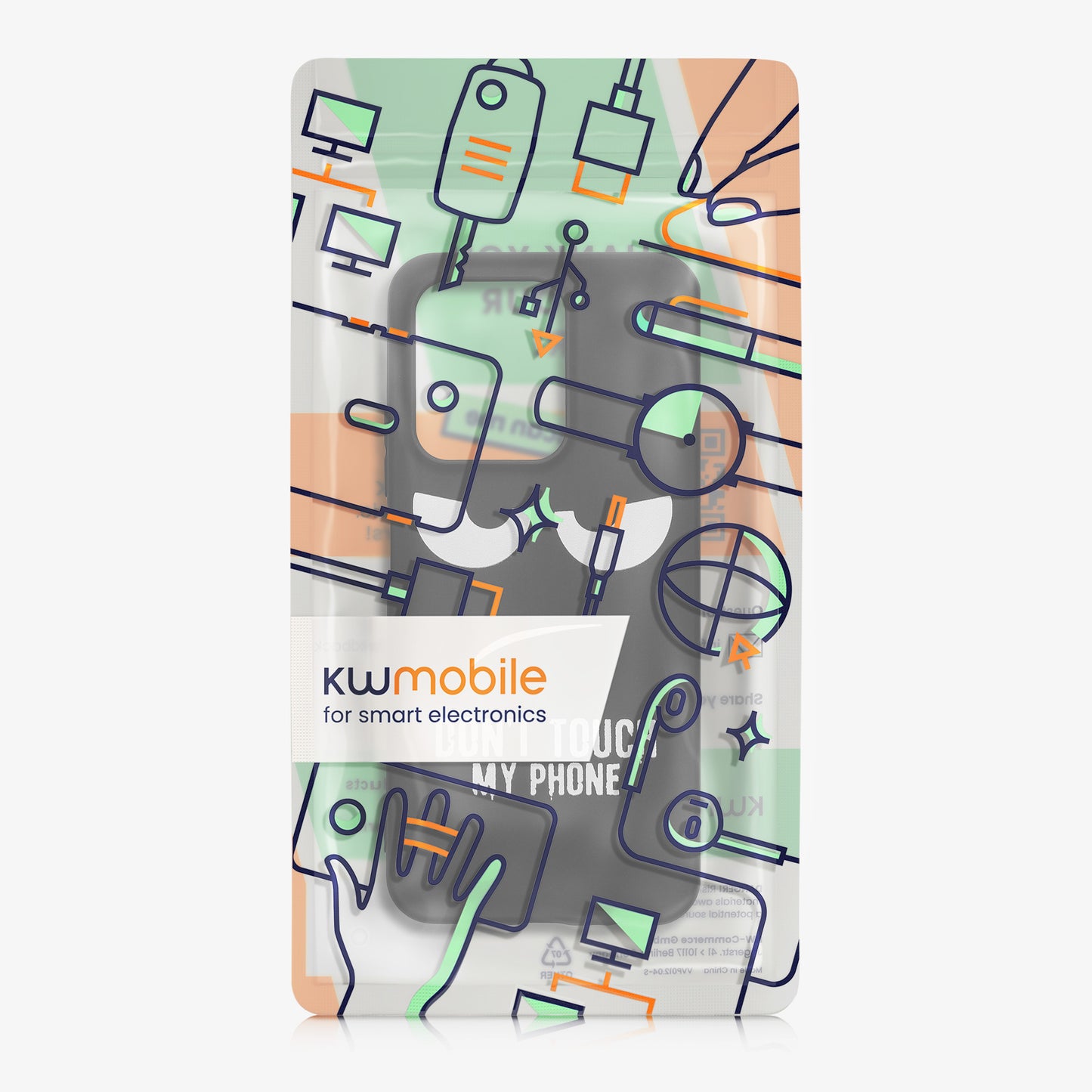 kwmobile Hülle kompatibel mit Xiaomi Redmi 15C / Poco C85 - Handyhülle Silikon Case - Don't touch my Phone