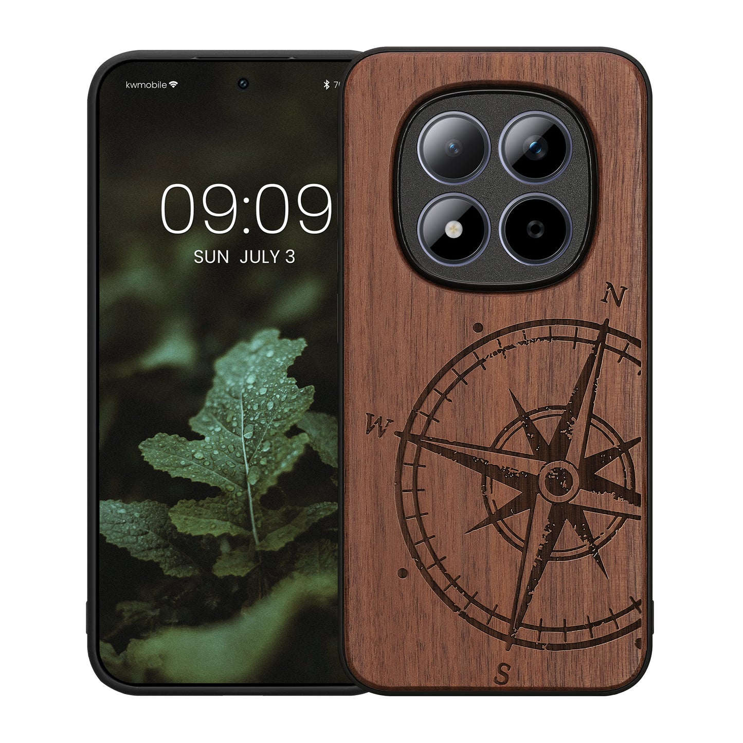 kwmobile Hülle kompatibel mit Xiaomi Redmi Note 15 Pro 5G Handy Cover TPU Handyhülle Kompass Vintage