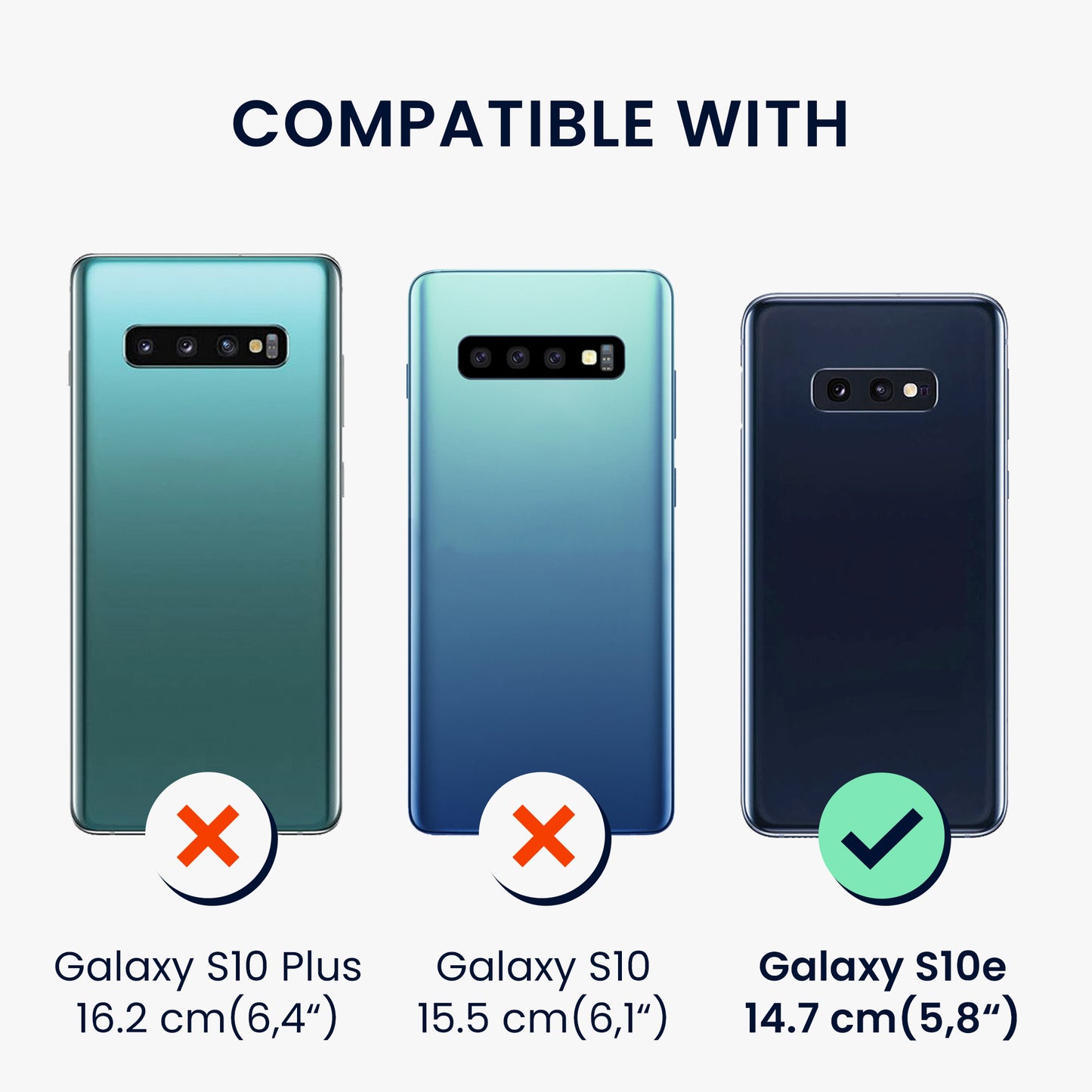 kwmobile Handyhülle kompatibel mit Samsung Galaxy S10e Brieftaschen Schutzhülle mit Displayschutz und RFID-Schutz