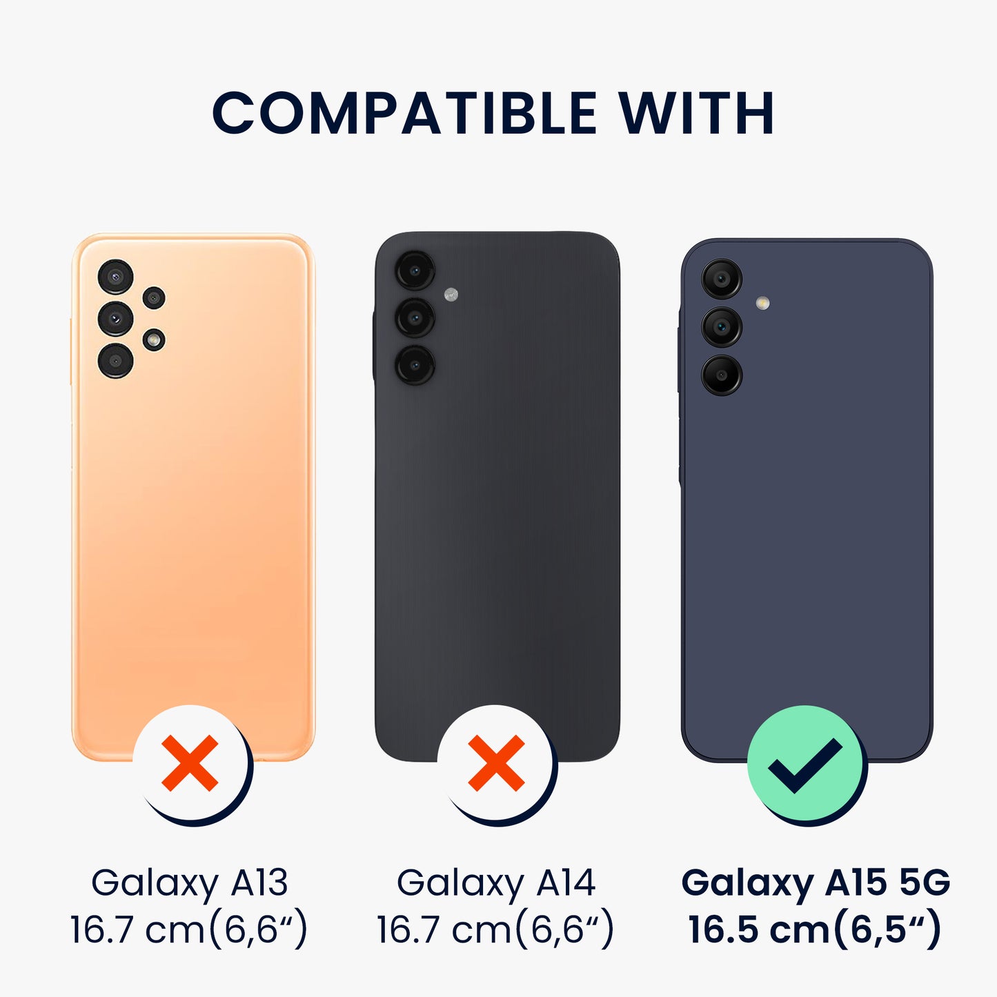 kwmobile Kunstleder Handyhülle kompatibel mit Samsung Galaxy A15 5G Hülle - Brieftaschen Schutzhülle aus PU-Leder mit Displayschutz und RFID-Schutz