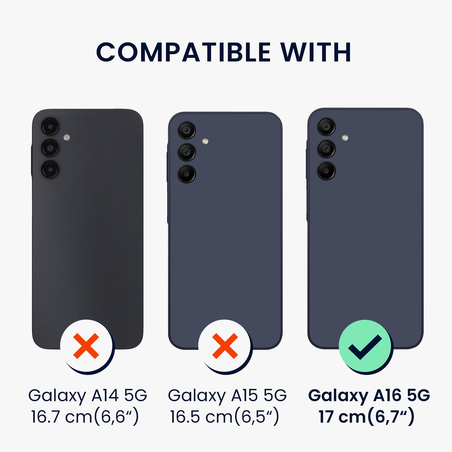 kwmobile Kunstleder Handyhülle kompatibel mit Samsung Galaxy A16 5G Hülle - Brieftaschen Schutzhülle aus PU-Leder mit Displayschutz und RFID-Schutz