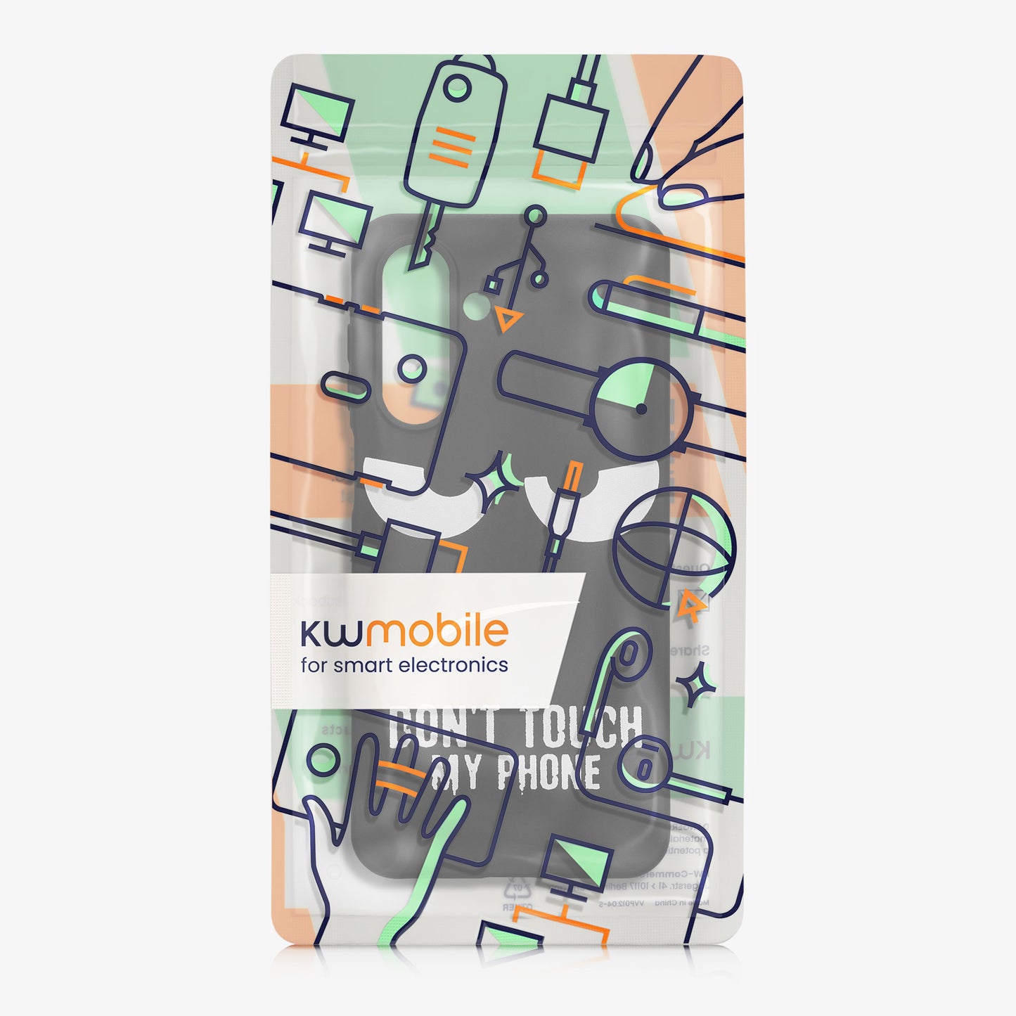 kwmobile Hülle kompatibel mit Samsung Galaxy A17 4G / 5G - Handyhülle Silikon Case - Don't touch my Phone