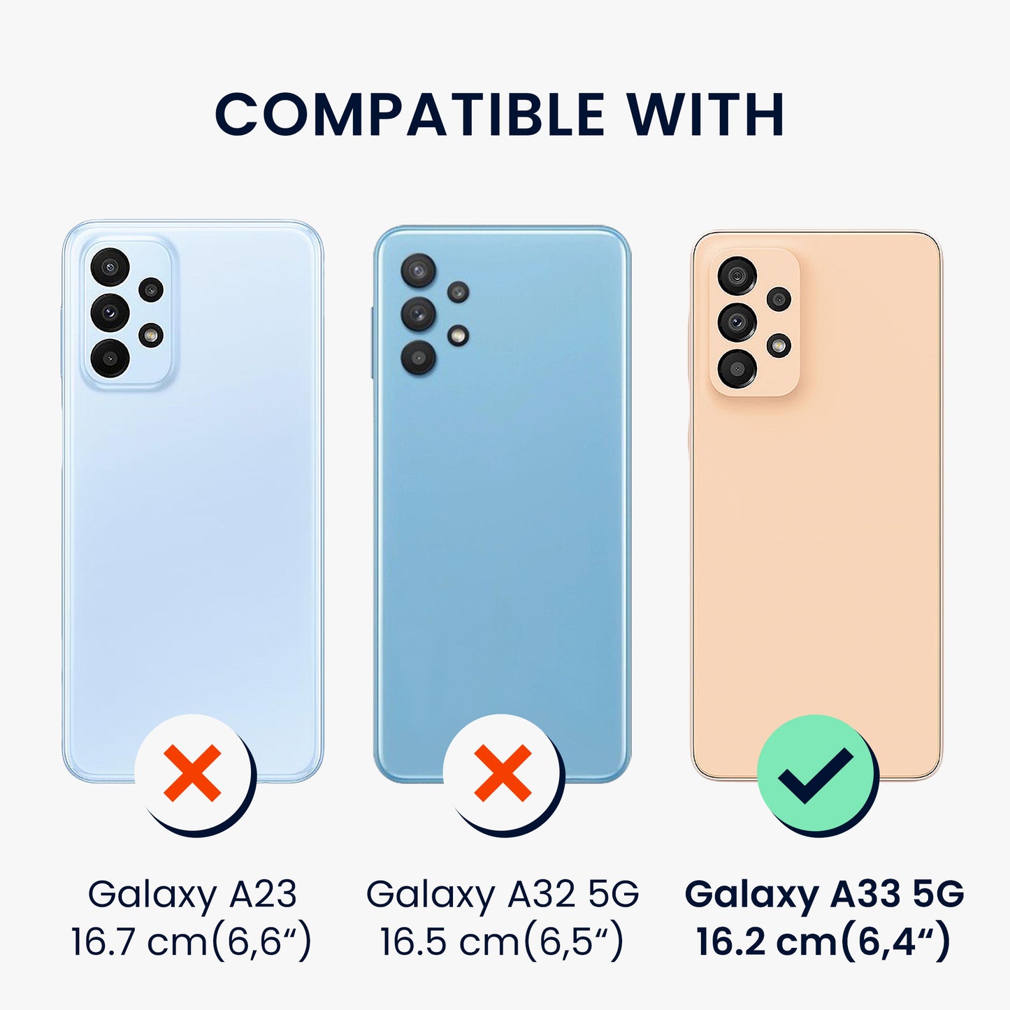 kwmobile Kunstleder Handyhülle kompatibel mit Samsung Galaxy A33 5G Hülle Brieftaschen Schutzhülle aus PU-Leder mit Displayschutz und RFID-Schutz