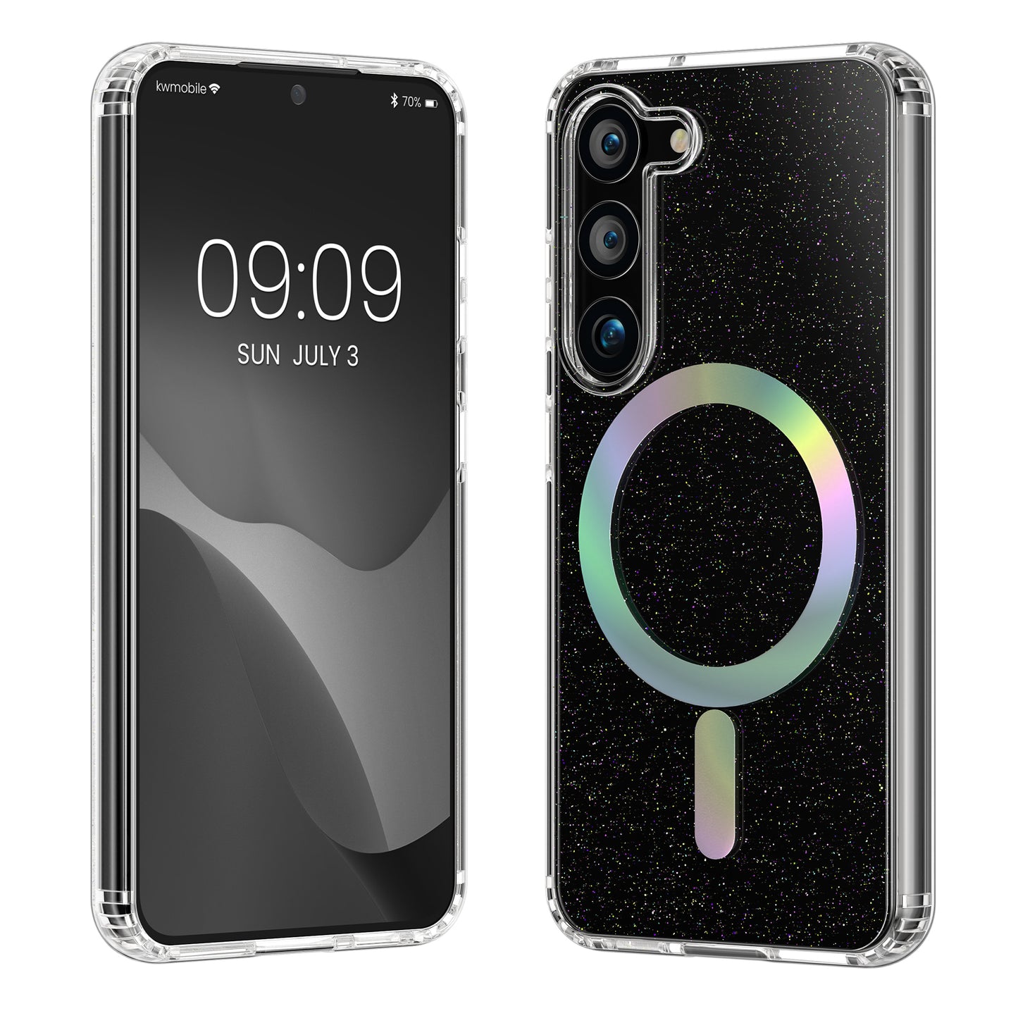 kwmobile Hülle kompatibel mit Samsung Galaxy S23 Handyhülle Hard Case mit TPU Bumber Schutzhülle kompatibel mit MagSafe Kameraschutz
