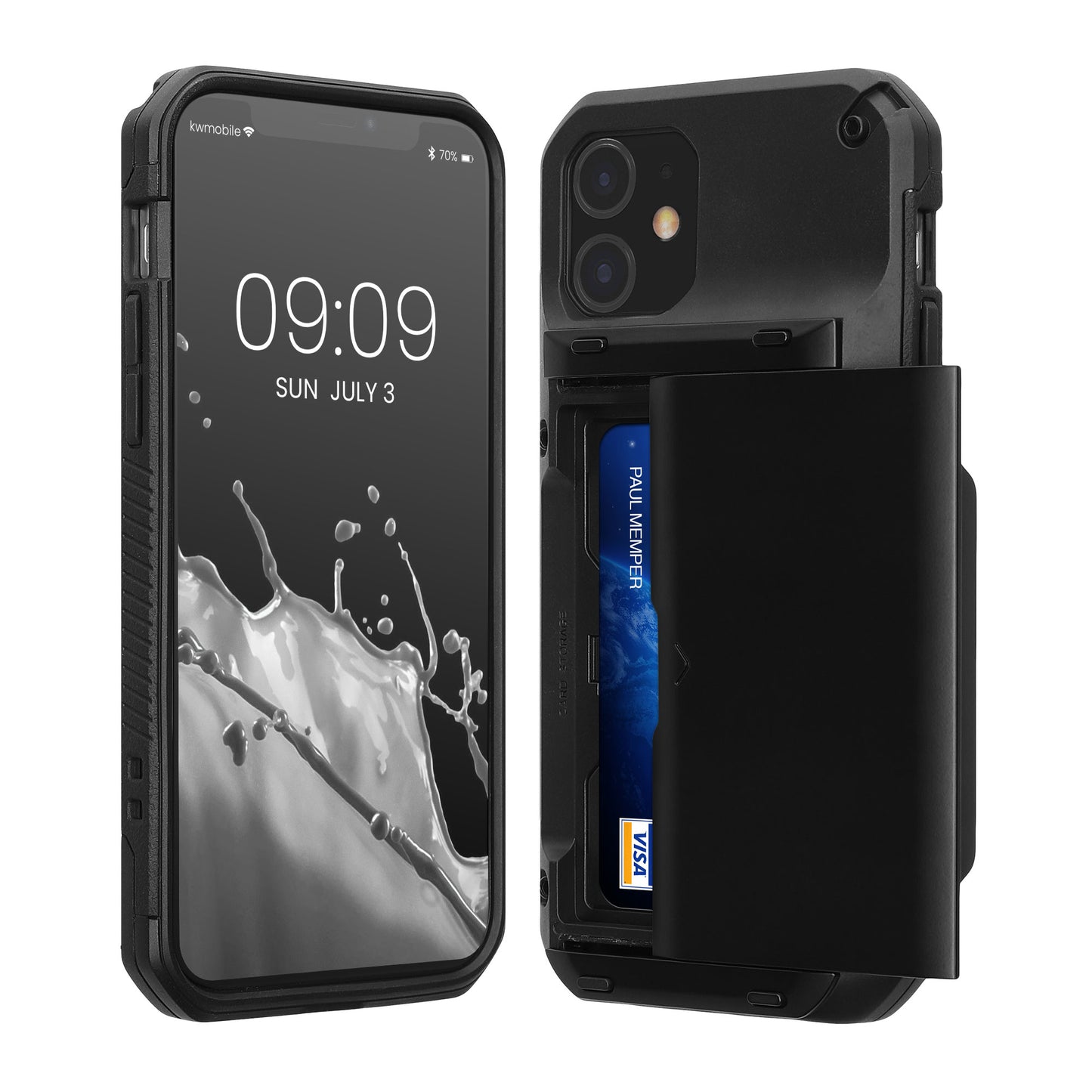 kwmobile Premium Handyhülle kompatibel mit Apple iPhone 11 Hülle - Smartphone Schutzhülle mit Kartenfach für bis zu 4 Karten
