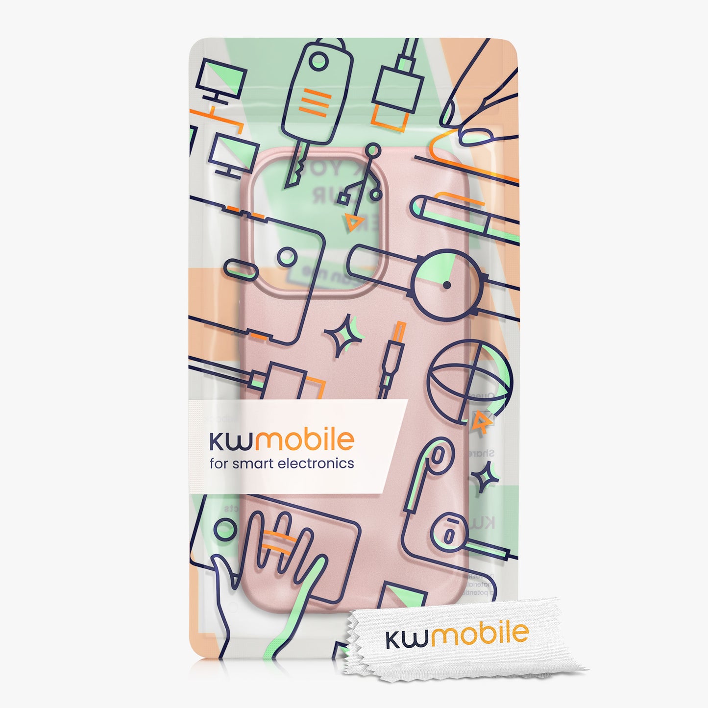 kwmobile Handyhülle für Apple iPhone 15 Pro Hülle - Silikon Case schimmernd - Schutzhülle Cover