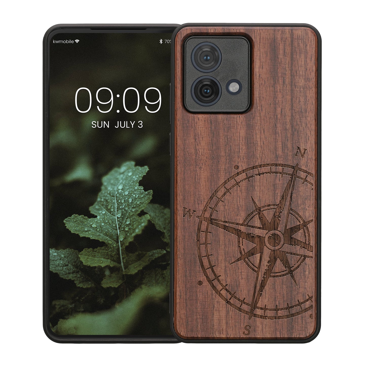 kwmobile Hülle kompatibel mit Motorola Moto G84 5G Hülle - Case - Handy Cover - TPU Handyhülle Kompass Vintage