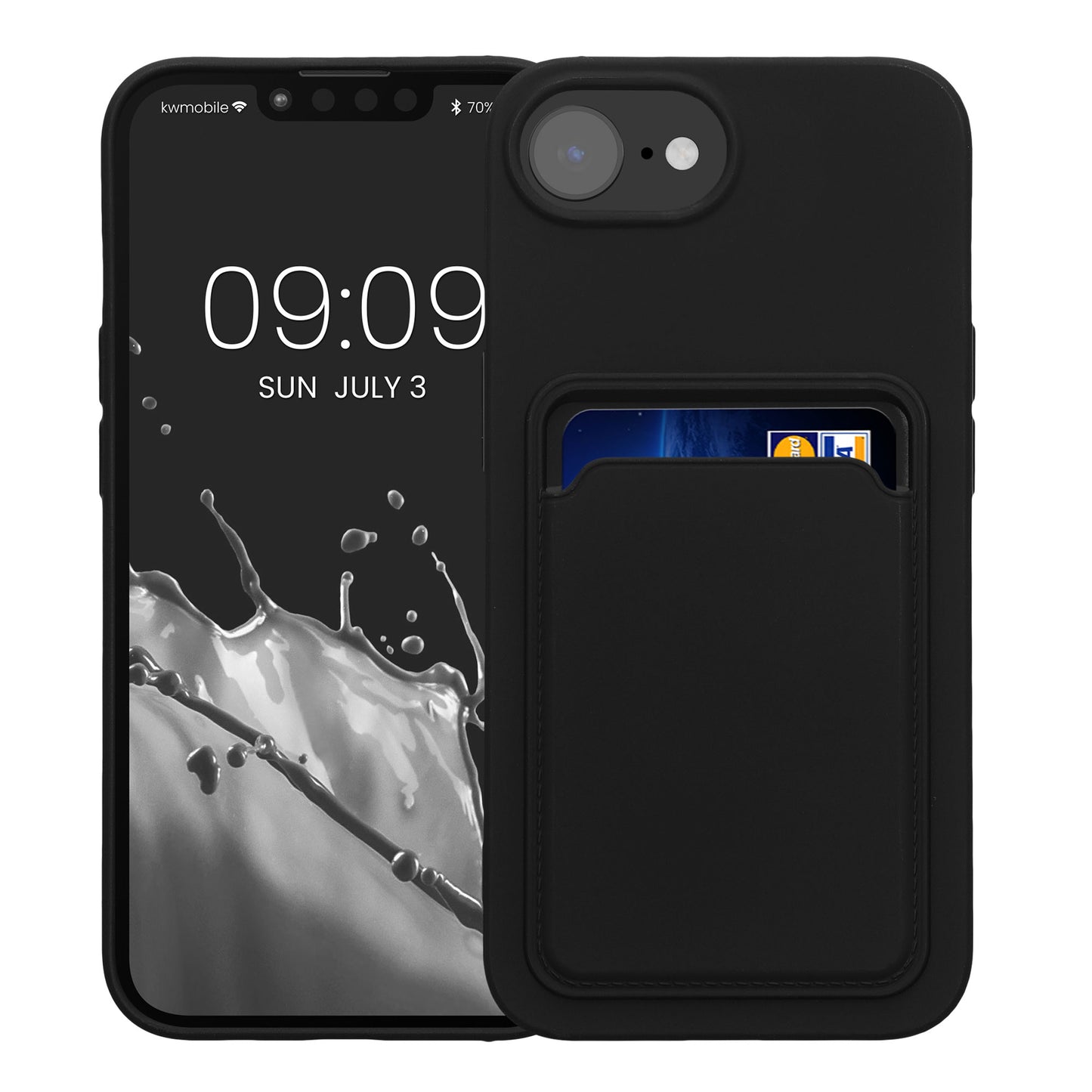 kwmobile Handyhülle kompatibel mit Apple iPhone 17e / iPhone 16e Hülle - Handy Cover mit Fach für Karten