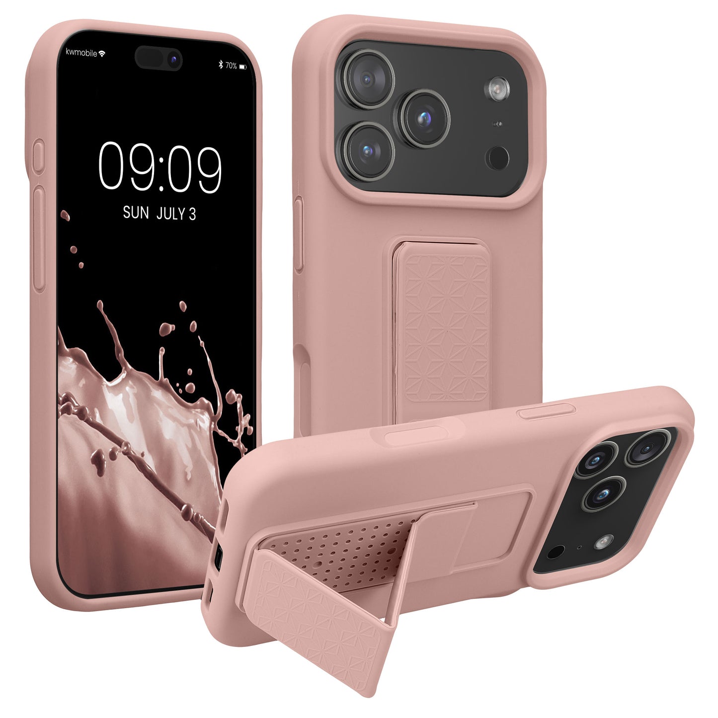 kwmobile Handyhülle für Apple iPhone 17 Pro Hülle Case mit Fingerhalter und Stand Schutzhülle Cover