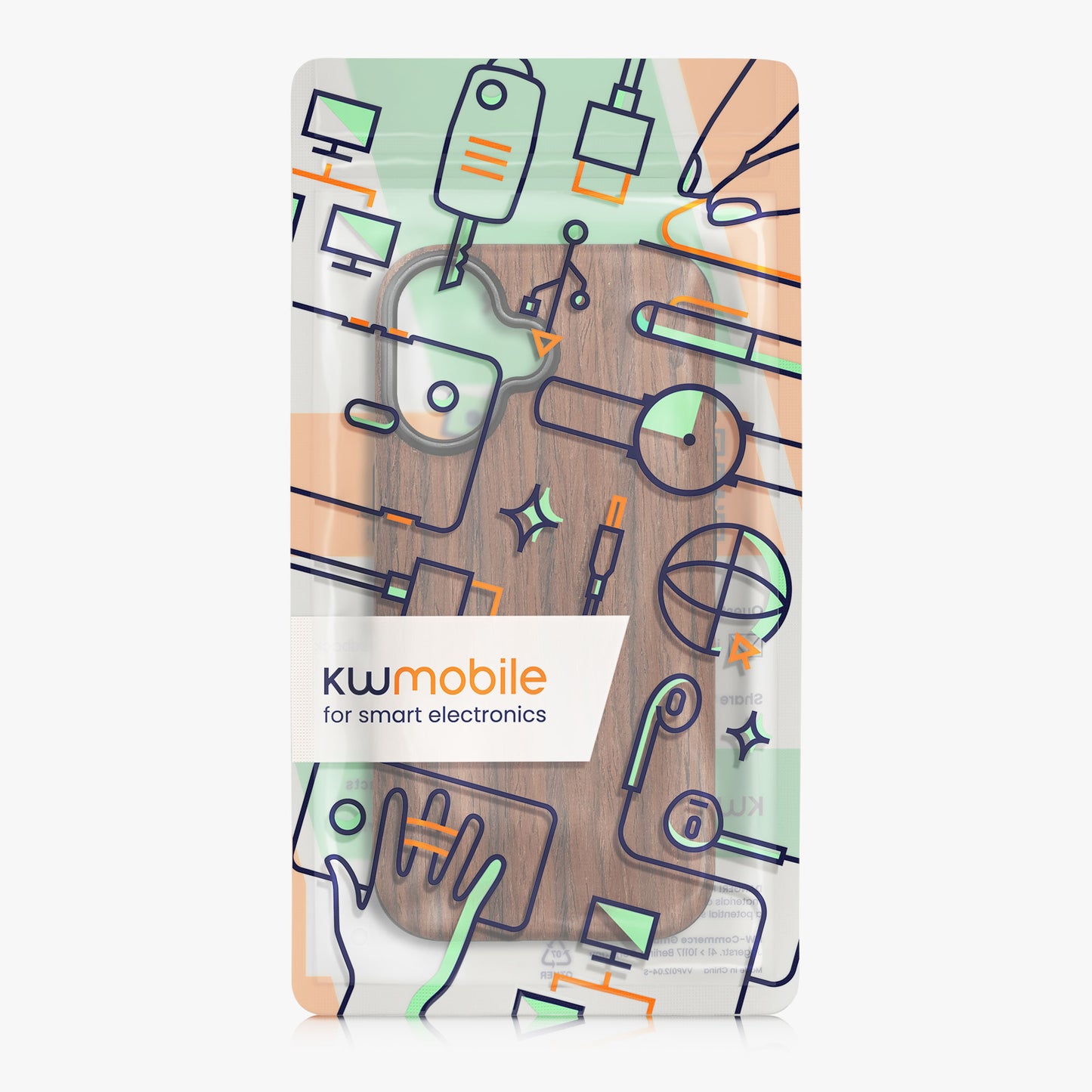kwmobile Hülle kompatibel mit Apple iPhone 17 Backcover Cover Holz Maserung