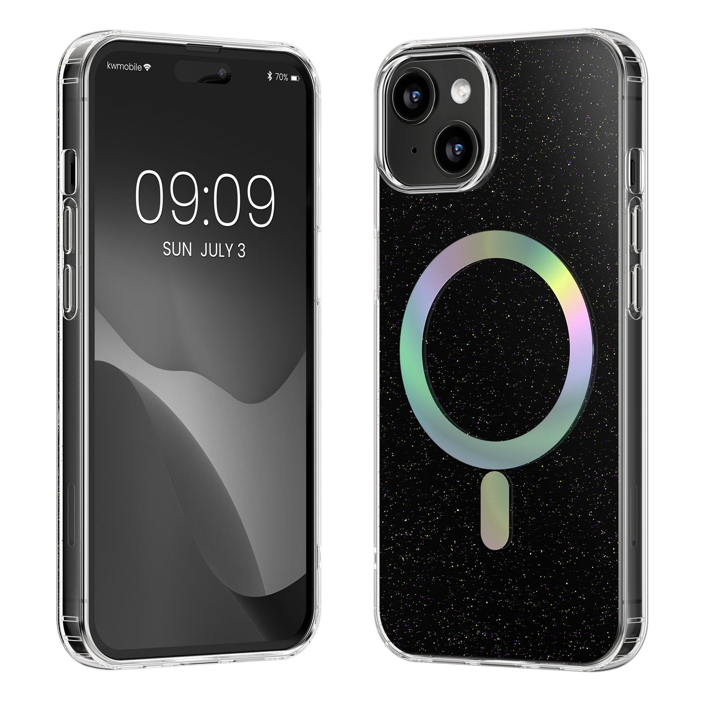 kwmobile Hülle kompatibel mit Apple iPhone 15 Handyhülle Hard Case mit TPU Bumber Schutzhülle kompatibel mit MagSafe Kameraschutz