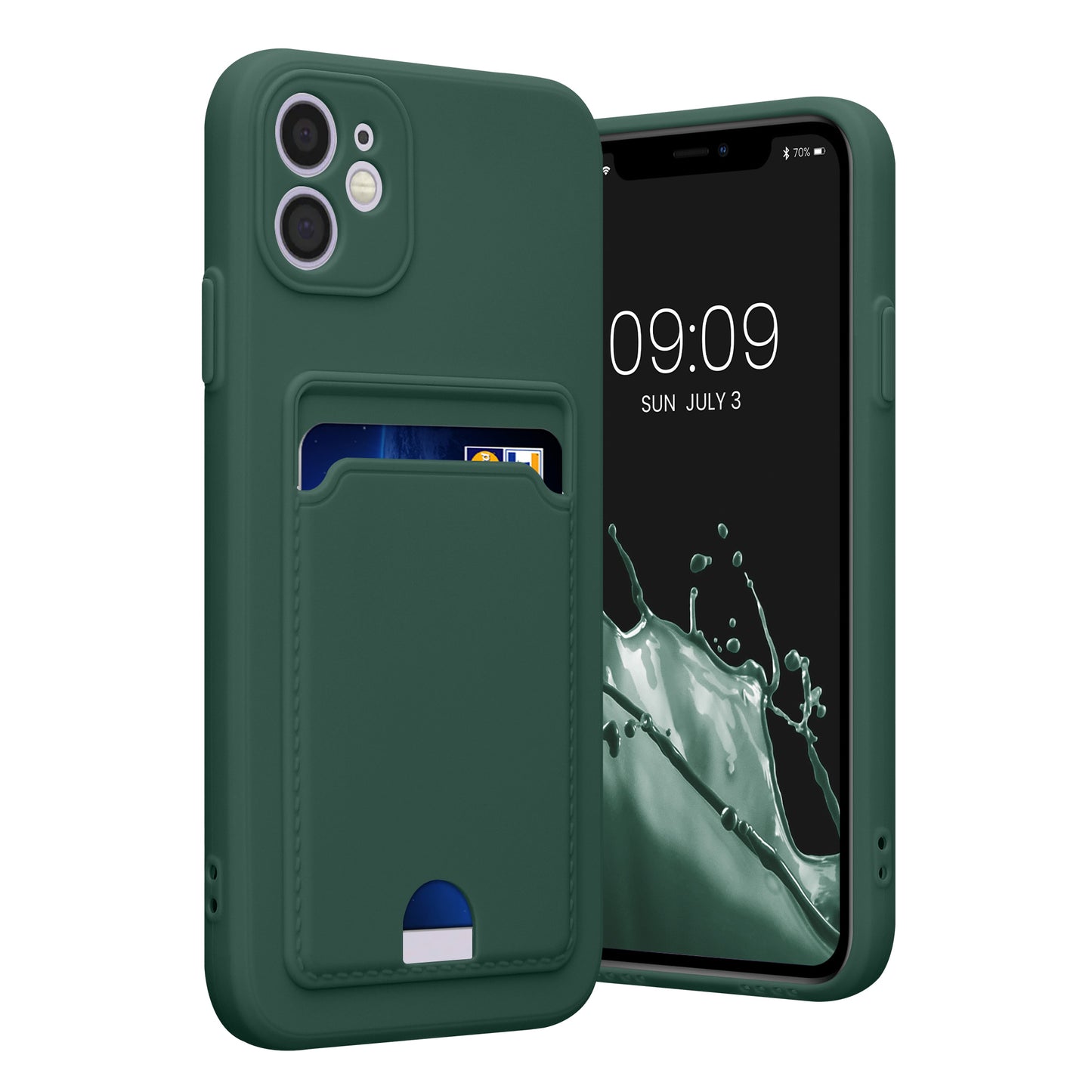 kwmobile Handyhülle kompatibel mit Apple iPhone 11 Hülle - Handy Cover mit Fach für Karten
