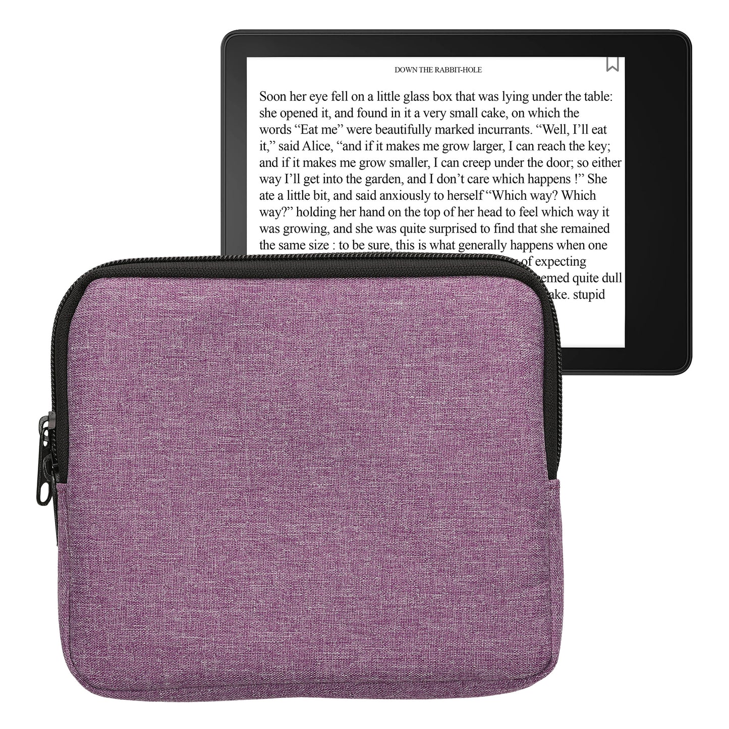 kwmobile Schutzhülle aus Stoff kompatibel mit 6,8-7" eReader Hülle für e-Reader mit Reißverschluss