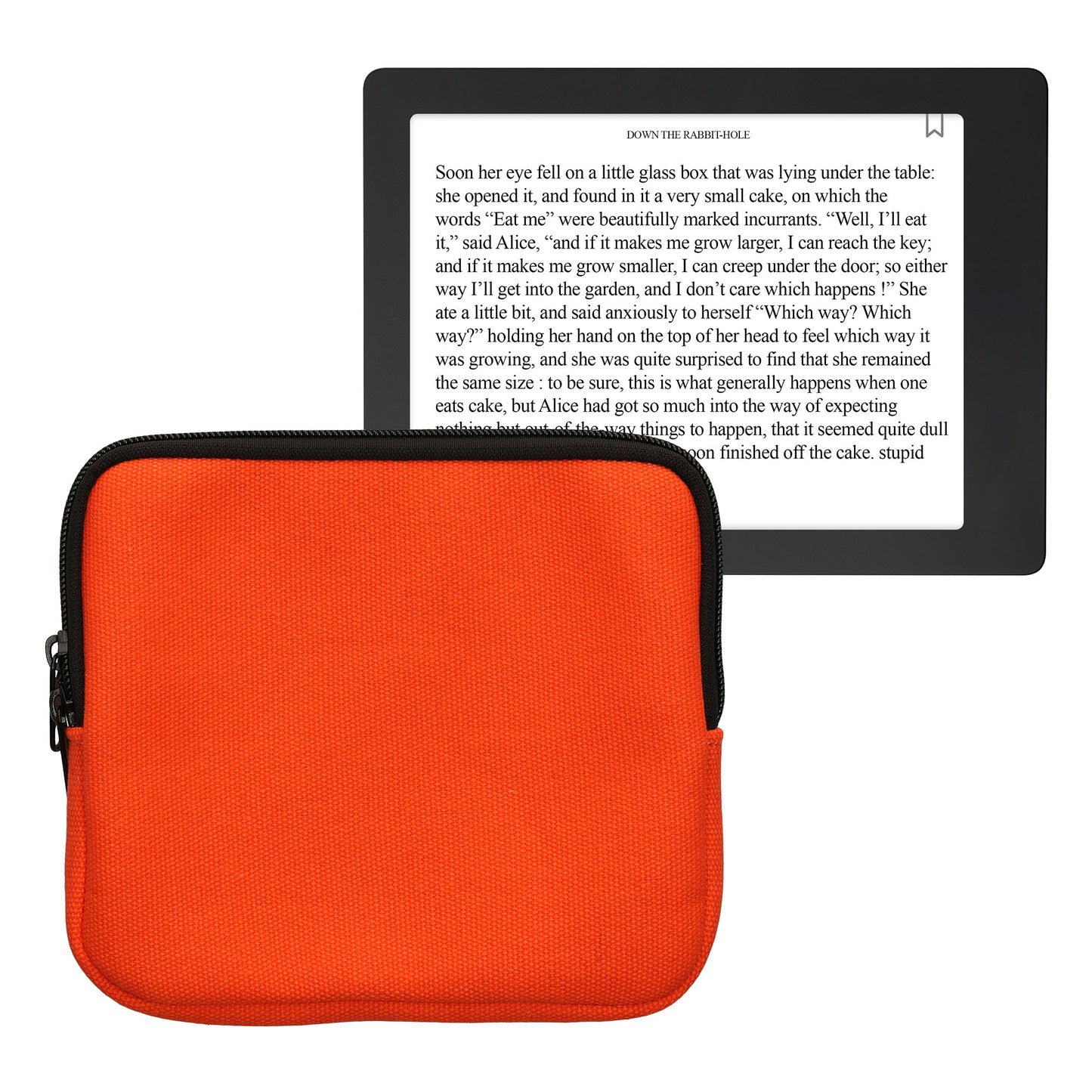 kwmobile Schutzhülle aus Canvas kompatibel mit 6,8-7" eReader Hülle mit Reißverschluss
