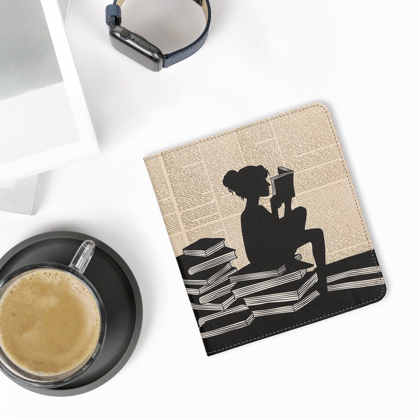 kwmobile Schutzhülle für Kobo Forma Hülle - eReader Flip Case mit Handschlaufe und Auto Sleep Funktion