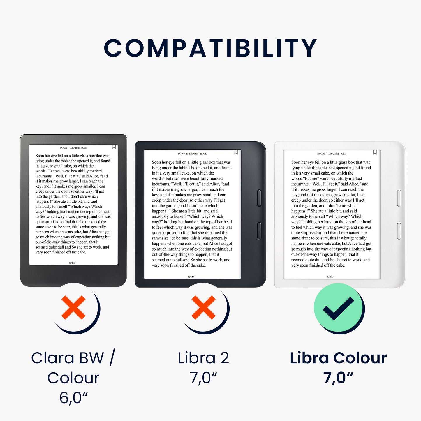 kwmobile Flip Hülle kompatibel mit Kobo Kobo Libra Colour / Tolino Vision Color - Vorderfach Handschlaufe