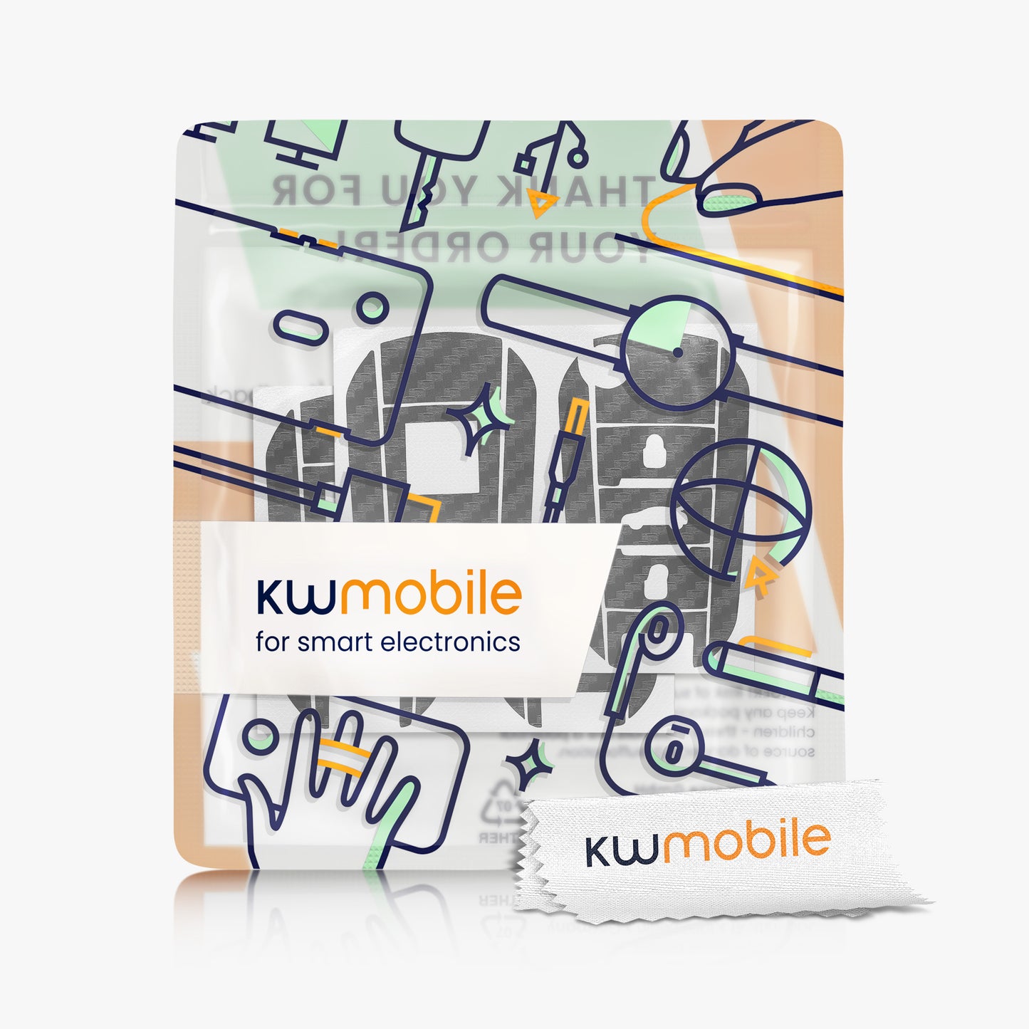 kwmobile Schlüsselfolie kompatibel mit Peugeot 308 / 408 / 508 / 3008 / 301 / 2008 Schlüssel