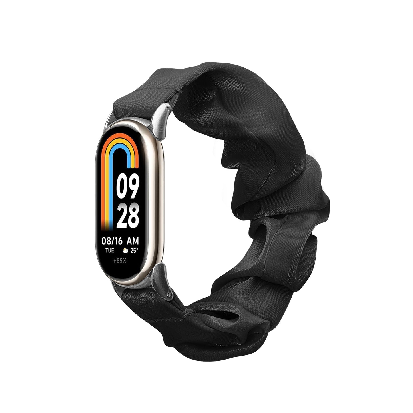 kwmobile Ersatz Armband kompatibel mit Xiaomi Mi Band 10 / Mi Band 9 / 8 - Smartwatch Scrunchie Haargummi Design - Innenmaße 14 - 19 cm