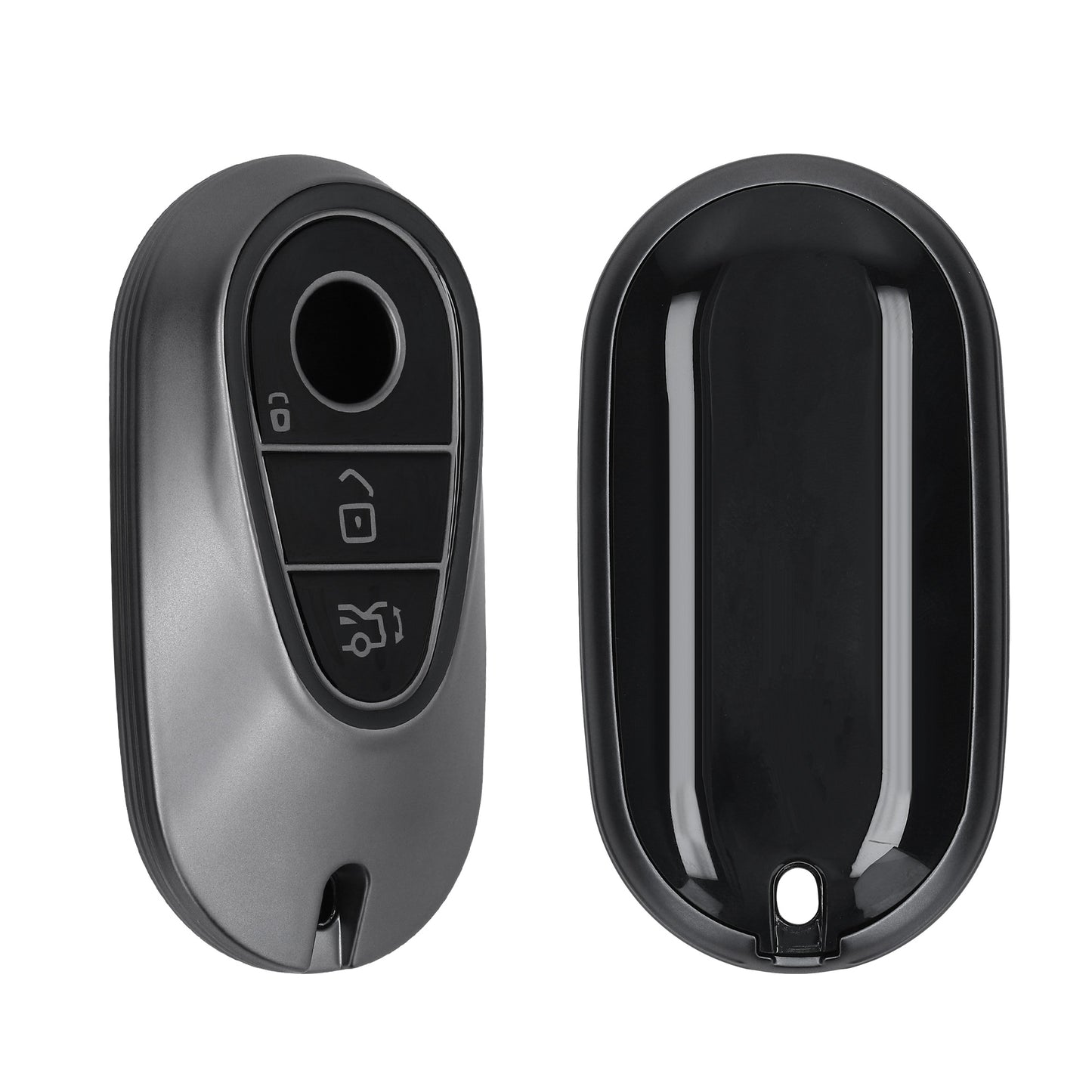 kwmobile Autoschlüssel Hülle kompatibel mit Mercedes Benz 3-Tasten Smart Autoschlüssel - Schlüsselhülle Silikon Cover
