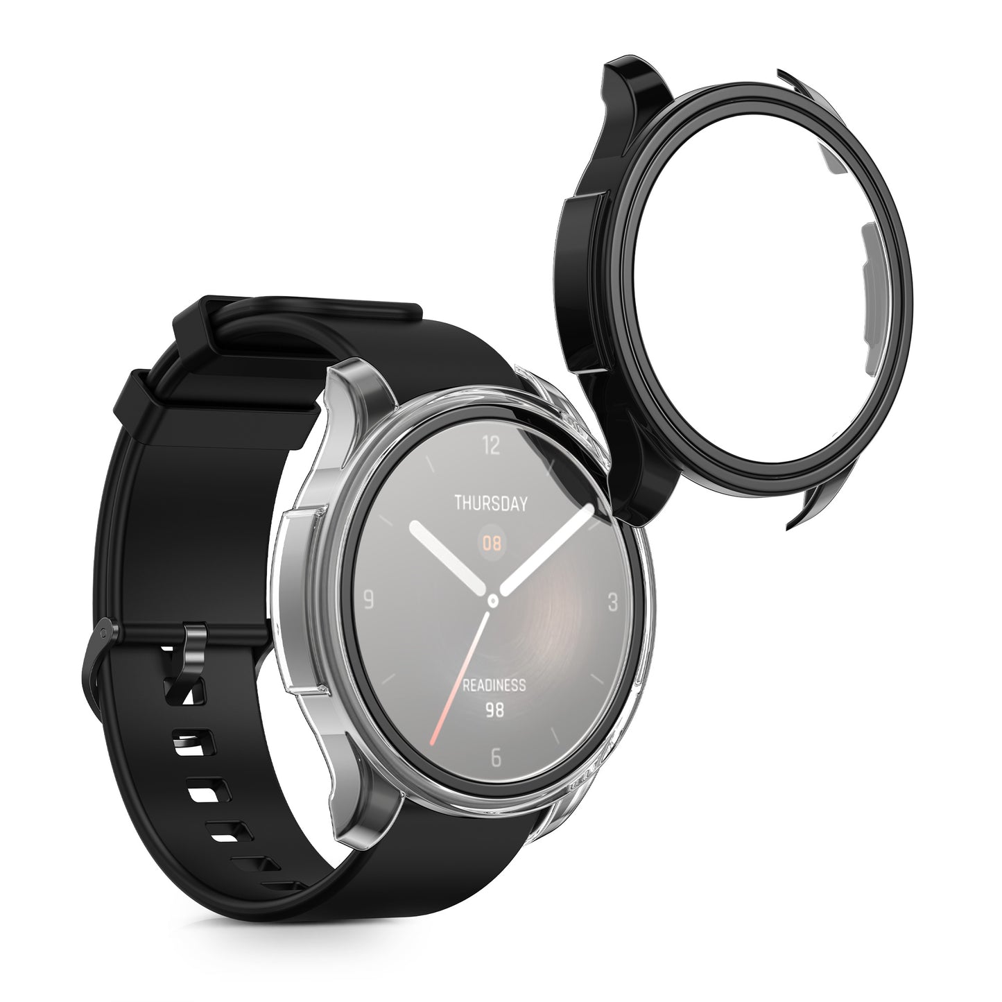 kwmobile Glas Hülle für Huami Amazfit Balance A2286 Schutzhülle Fullbody Fitnesstracker Case Set