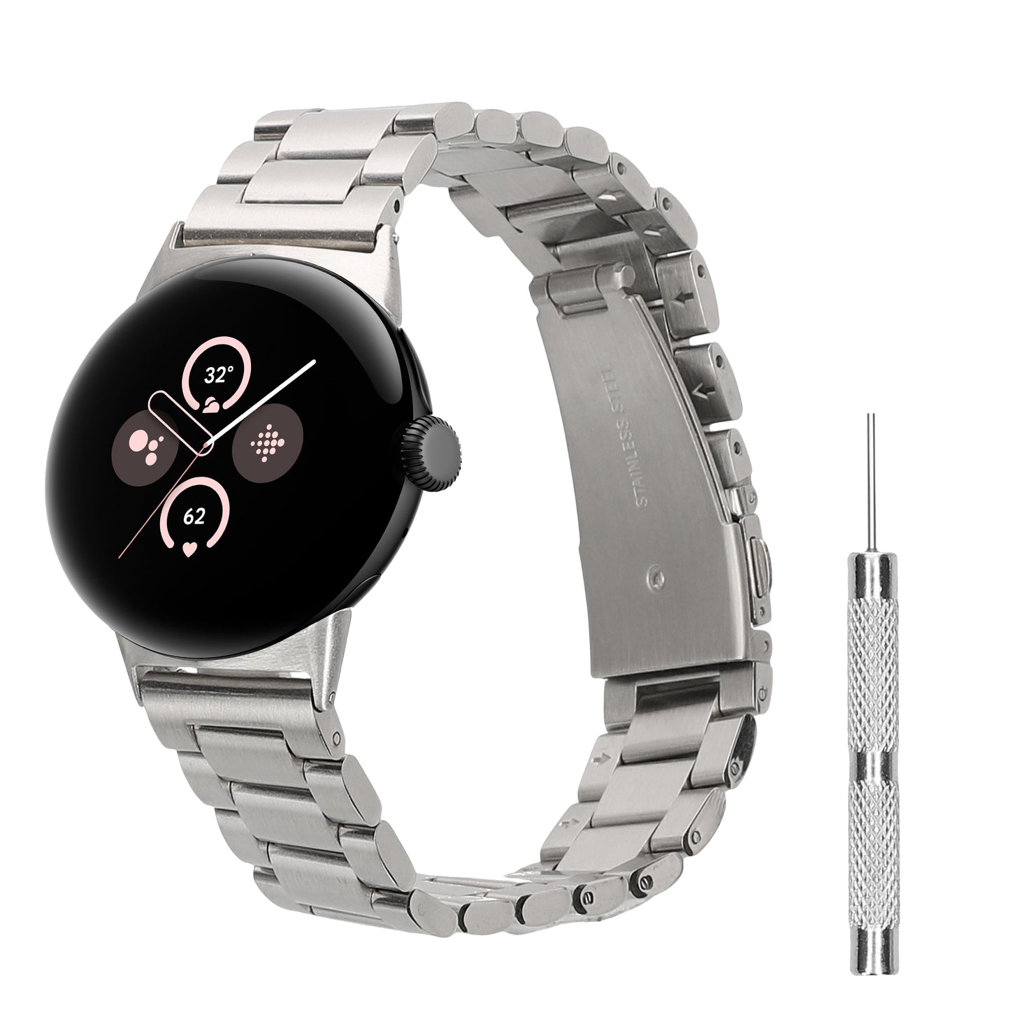 kwmobile Uhrenarmband kompatibel mit Google Pixel Watch 2 / Pixel Watch 1 Ersatz Armband - Ersatzarmband für Smartwatch - 14 - 22 cm Innenmaße