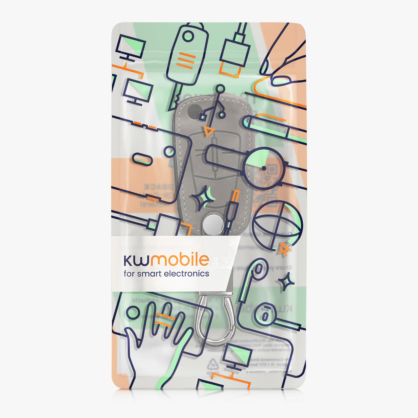 kwmobile Autoschlüssel Hülle kompatibel mit Opel Vauxhall 2-Tasten Klappschlüssel Autoschlüssel Kunstleder Schutzhülle Schlüsselhülle Cover